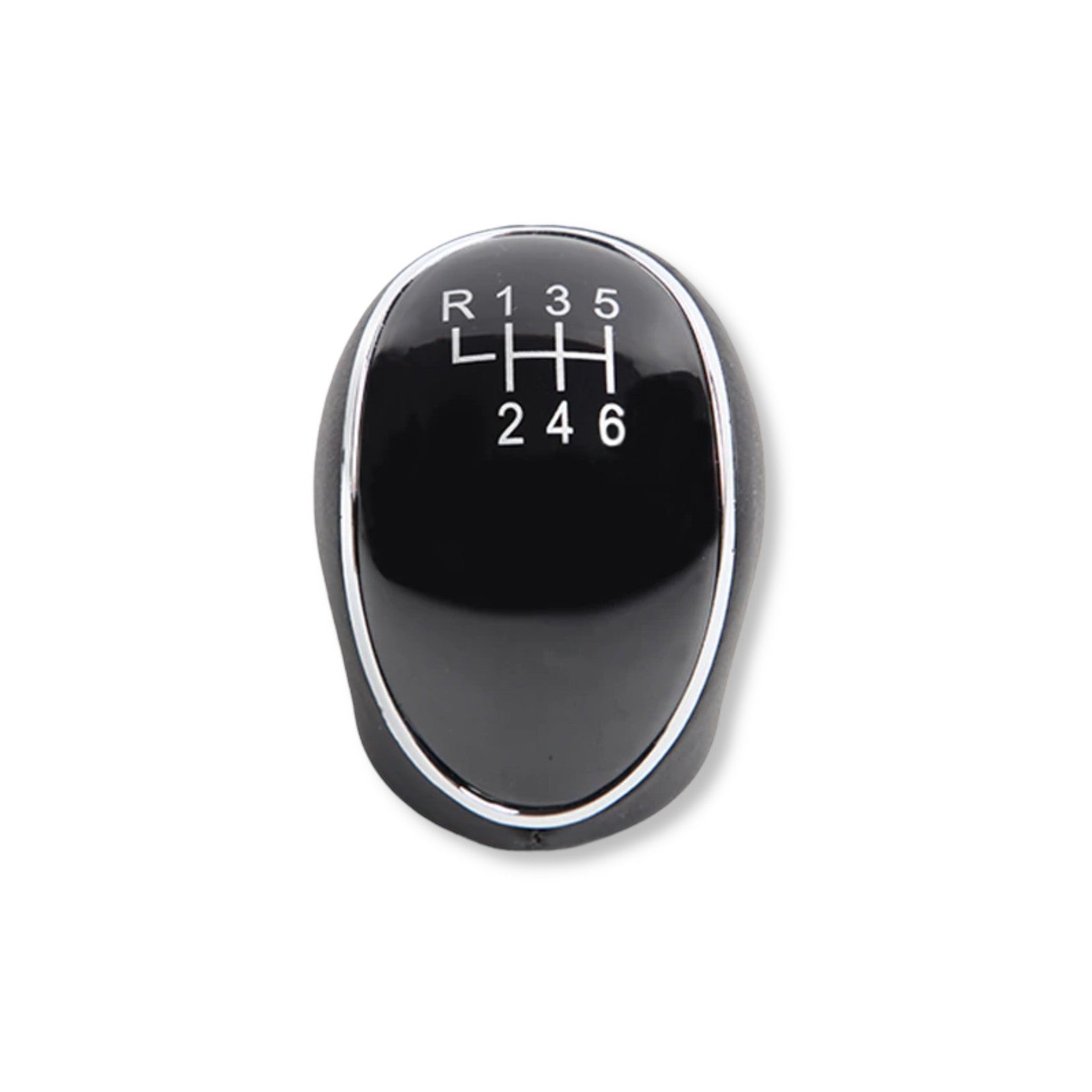 Pomello Leva Cambio Manuale 6 Marce e Retromarcia Compatibile con Ford C Max Focus Kuga con Impugnatura in Materiale Similpelle e Rifiniture Cromate