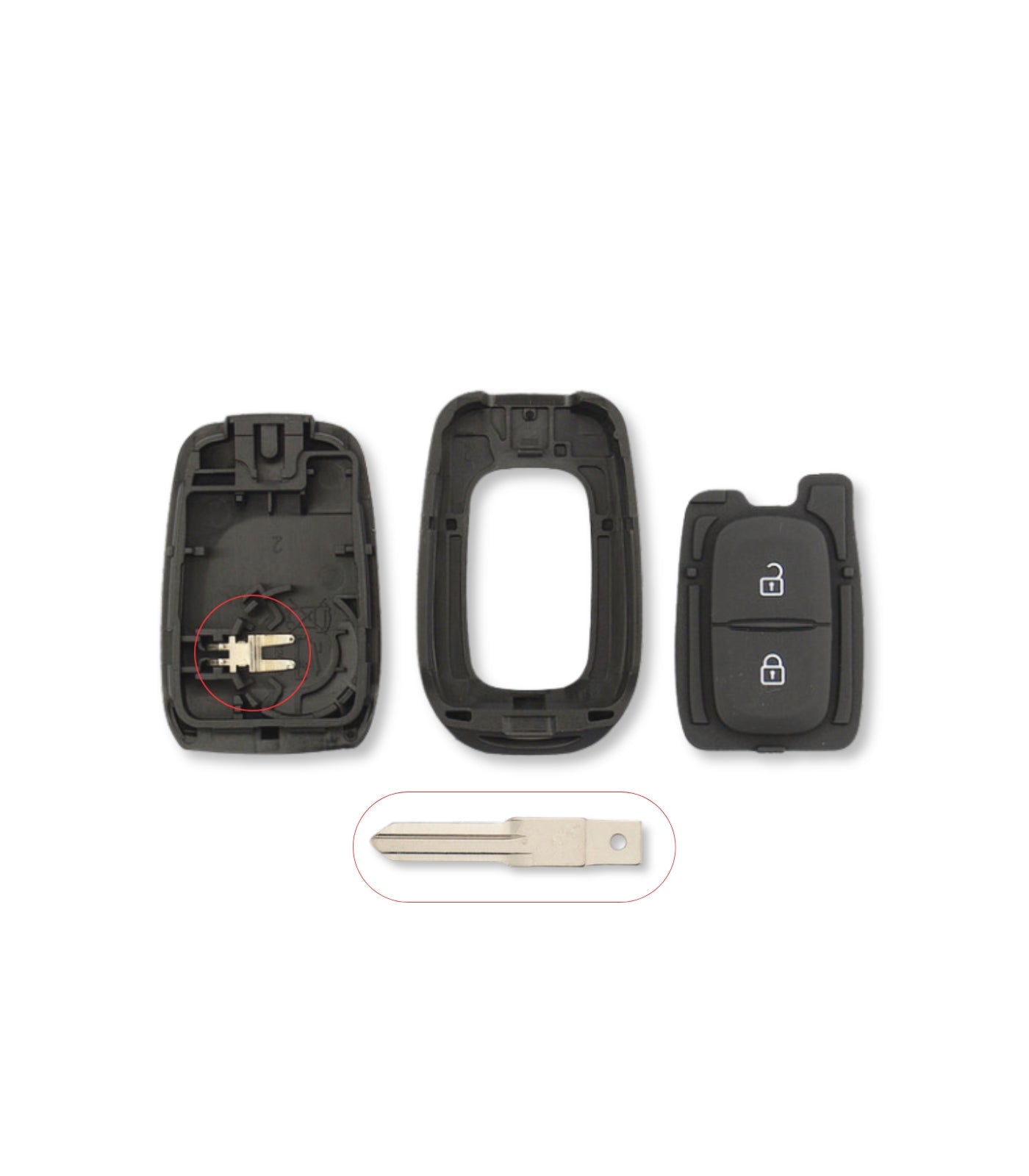 Scocca Guscio Chiave Lama Telecomando 2 Tasti Dacia Sandero Logan Duster Lodgy