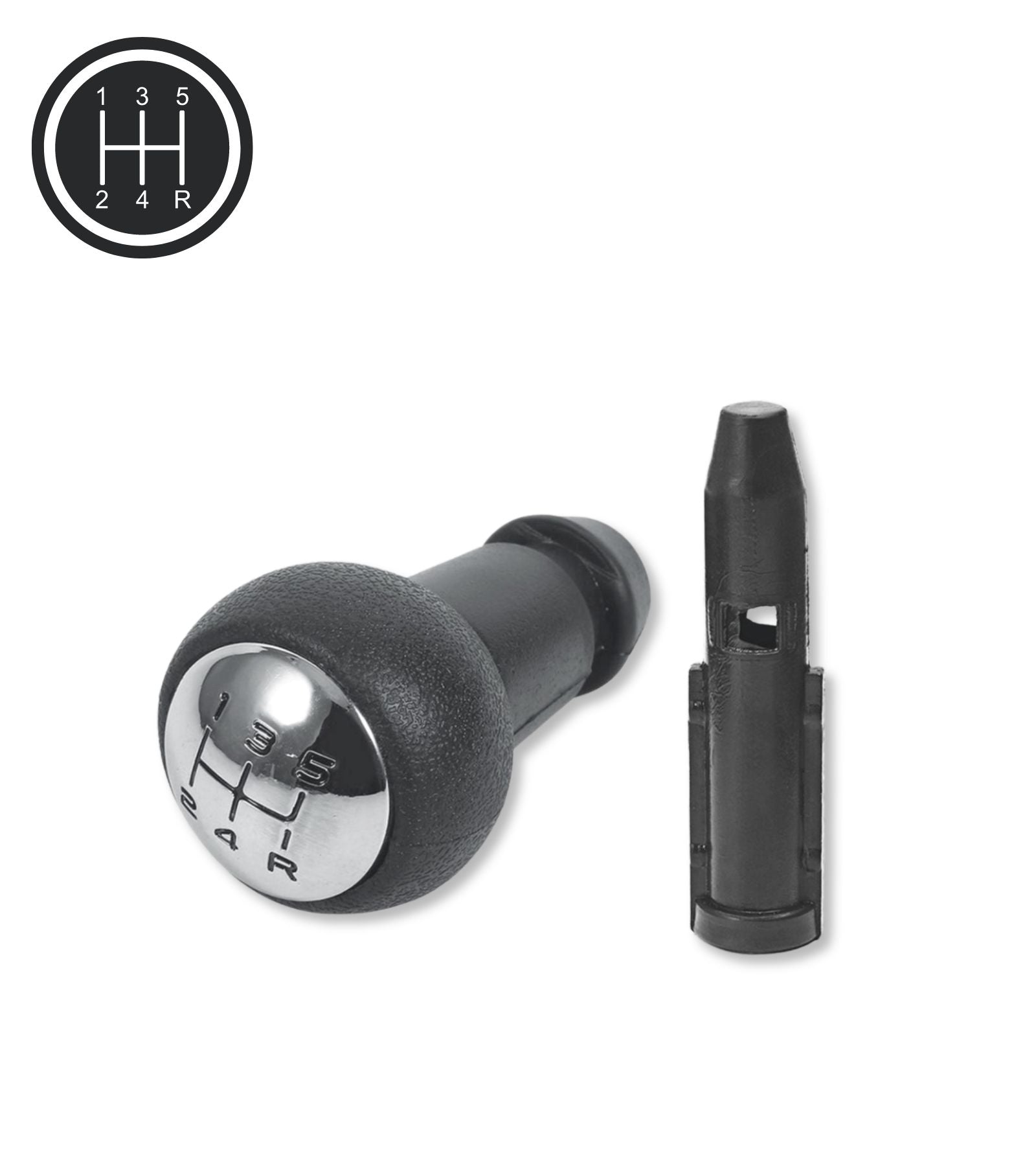 Pomello Leva Cambio Manuale 5 marce e Adattatore compatibile con Peugeot 106 206 306 2008 3008 e Citroen C2 C3 C4 C5 Saxo Xsara Picasso Berlingo