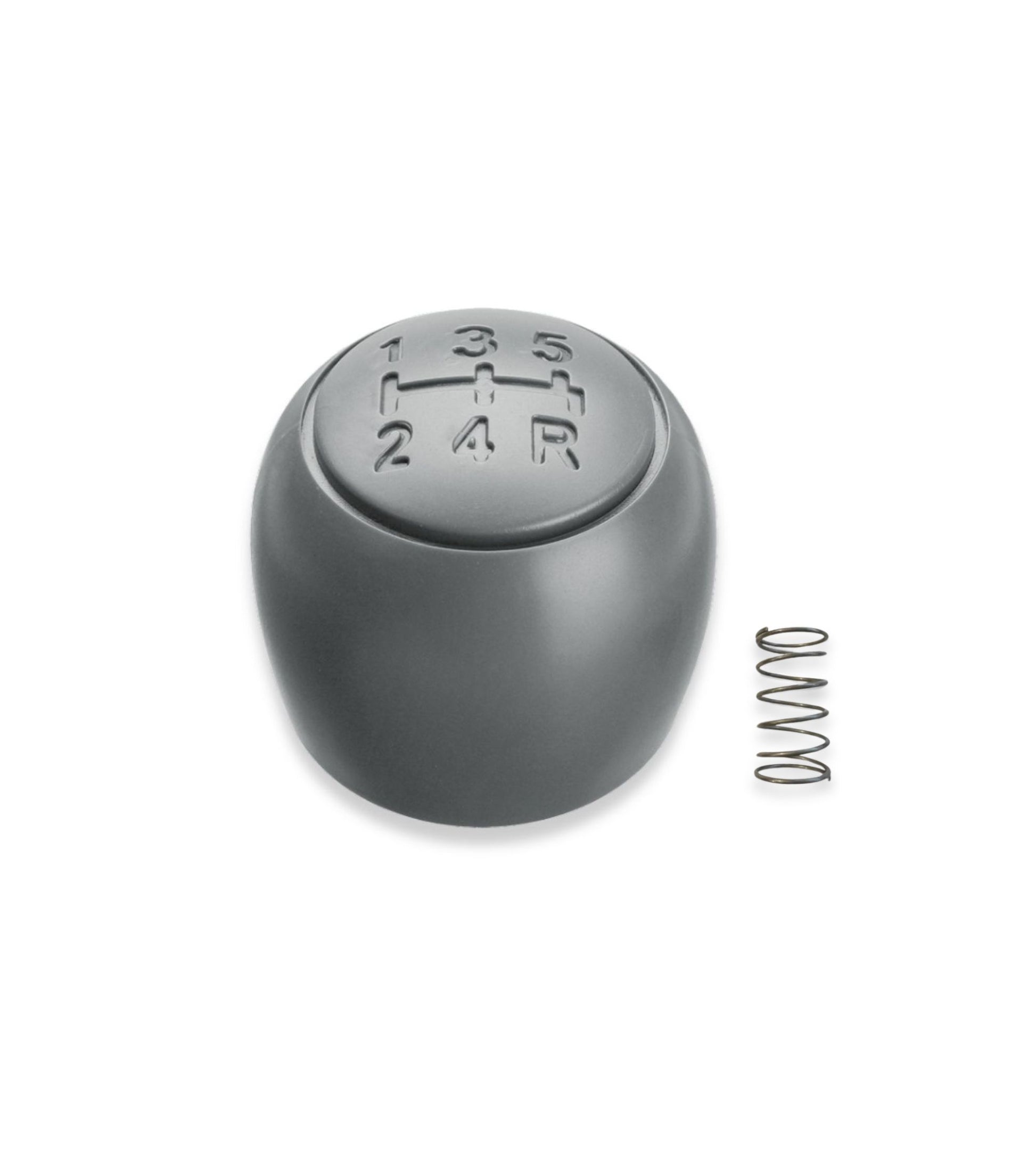 Grey knob and small spring for gear lever compatible with Fiat Panda 169 (2003-2012), Fiat 500 312 and 500C (2007-2013)