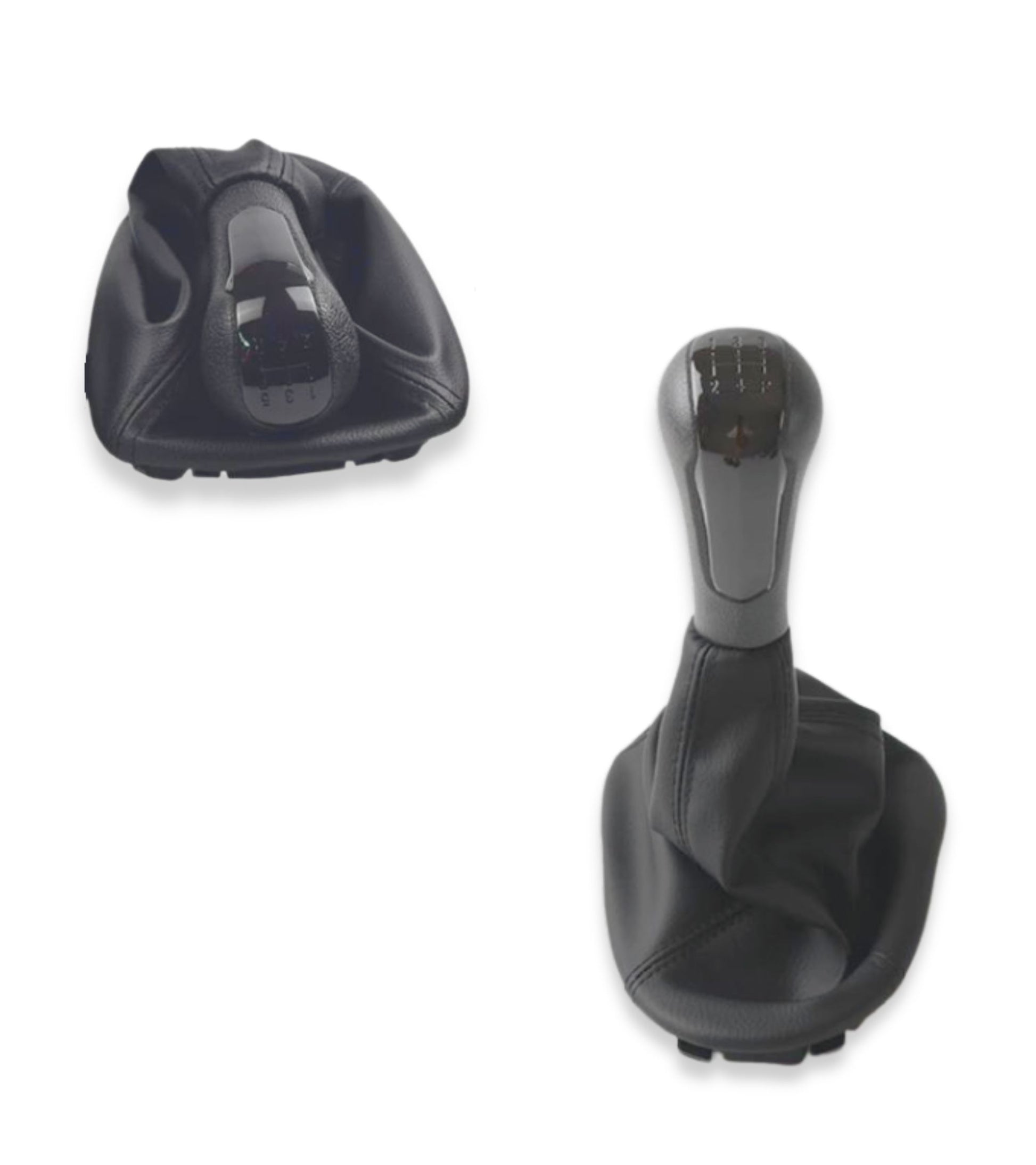 Kit Cuffia e Pomello per Leva Cambio Compatibile con Chevrolet Spark M300 2011 - 2016 colore nero