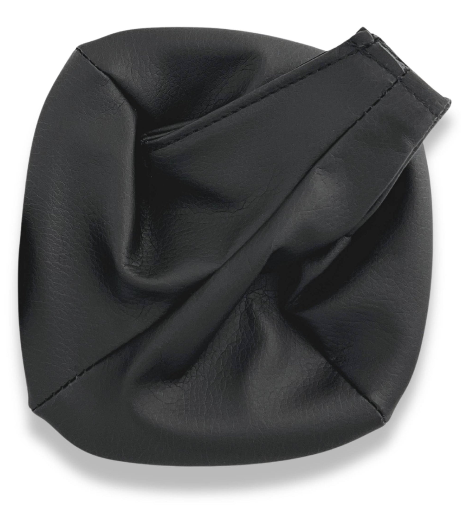 Cuffia Similpelle con Ghiera di Ritenzione Compatibile con Fiat Panda 319 2012+, Set Colore Nero