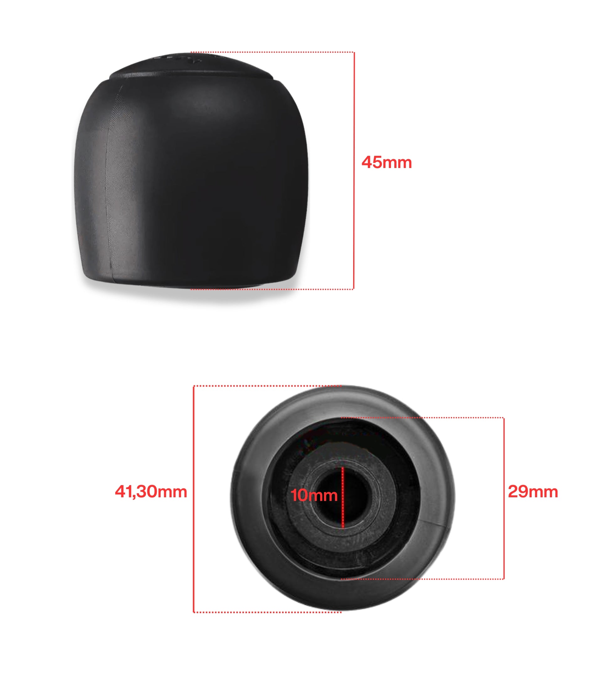 POMELLO LEVA CAMBIO 5 MARCE PER AUTO FIAT 500 500C PANDA 2003 2012 (NERO)