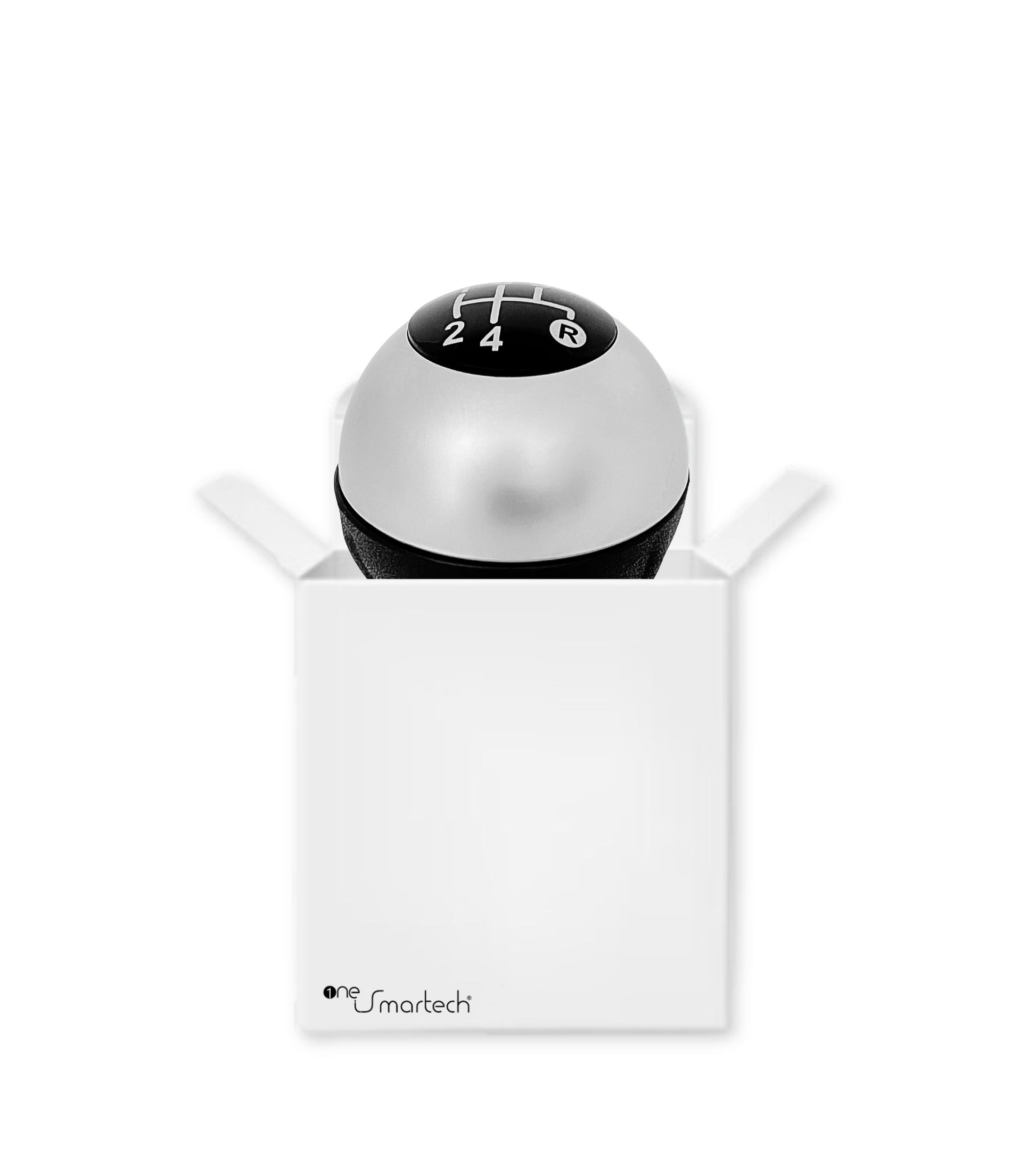 Pomello 5 Marce e Retromarcia Compatibile con Fiat 500 500C 2007-2018 Argento