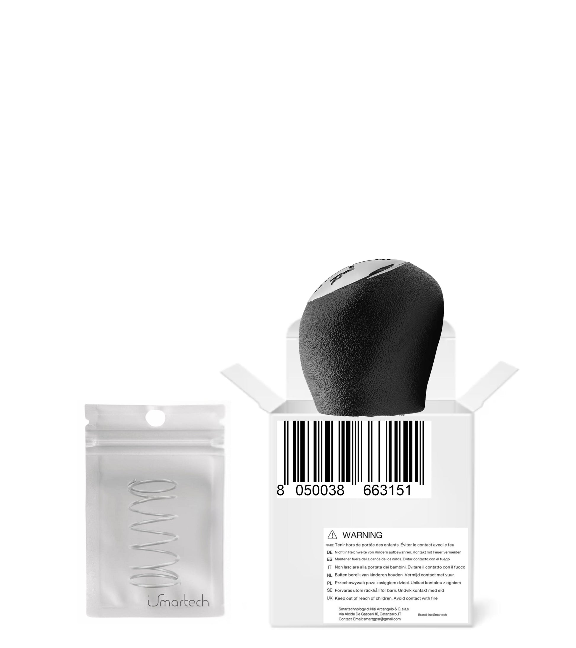 Pomello Plastica 6 Marce e Molla per Cambio Compatibile con Renault Megane Scenic Dacia Duster