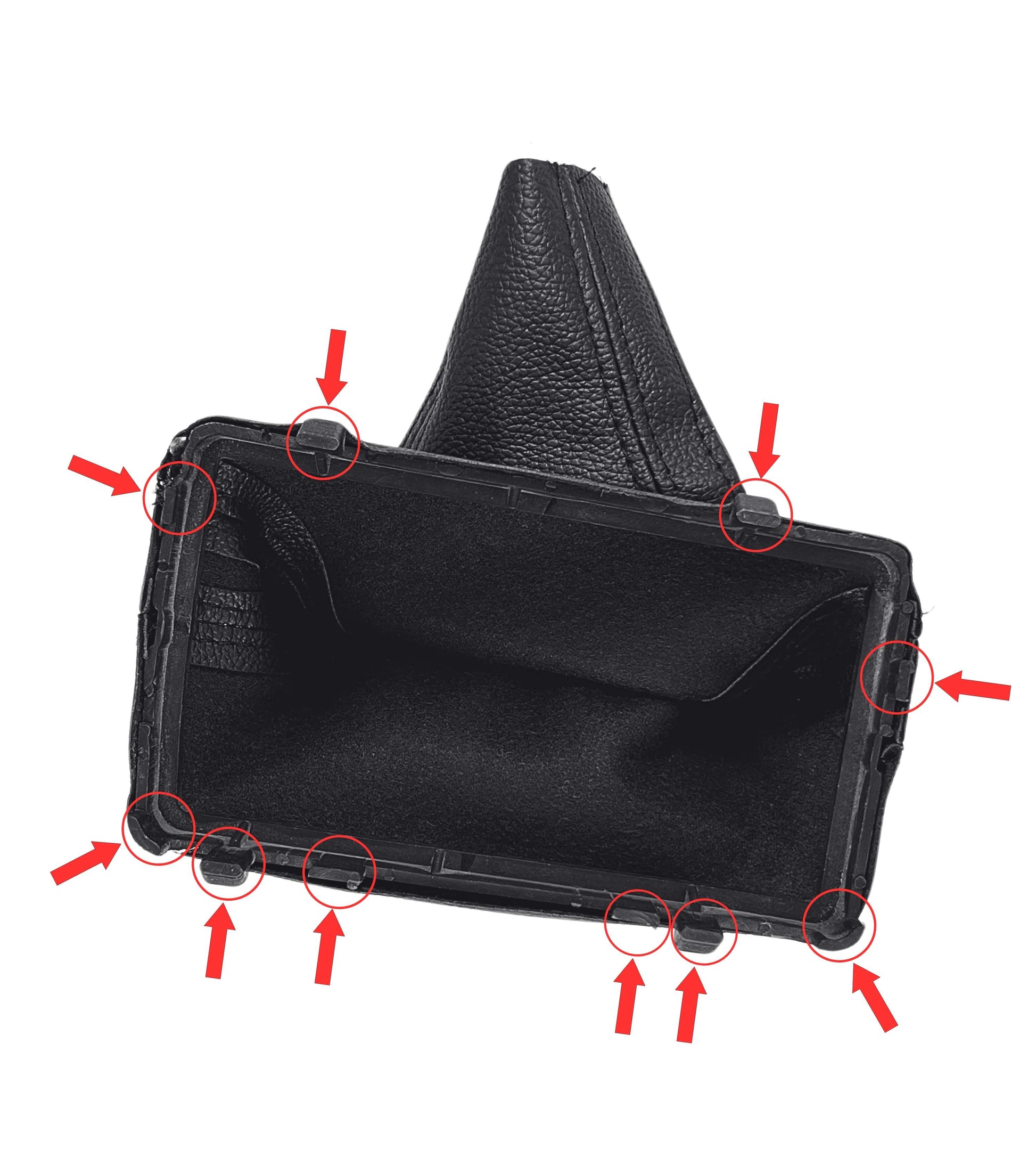 Cuffia con Ghiera di Ritenzione per Leva Cambio, Cornice Interna Compatibile con Audi A3 A4 A5 A6 Q5