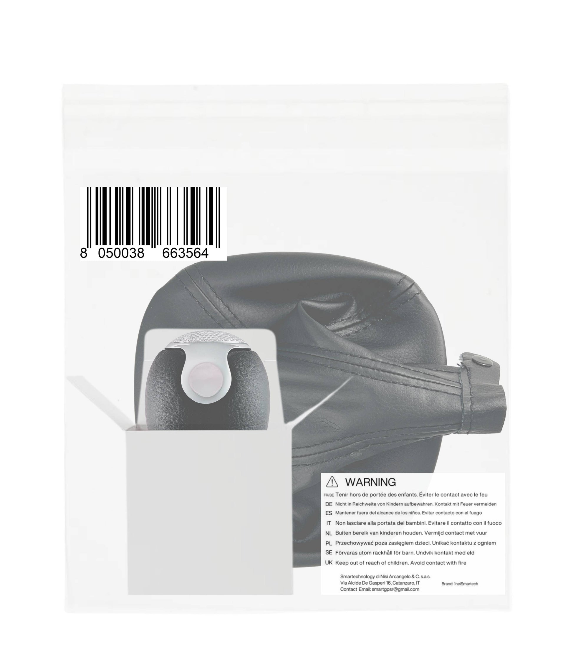 Kit Pomello Leva Cambio 5 Marce con Cuffia Nera e Ghiera Compatibile con Alfa Romeo MiTo dal 2008 OEM 55344848 e 156088073