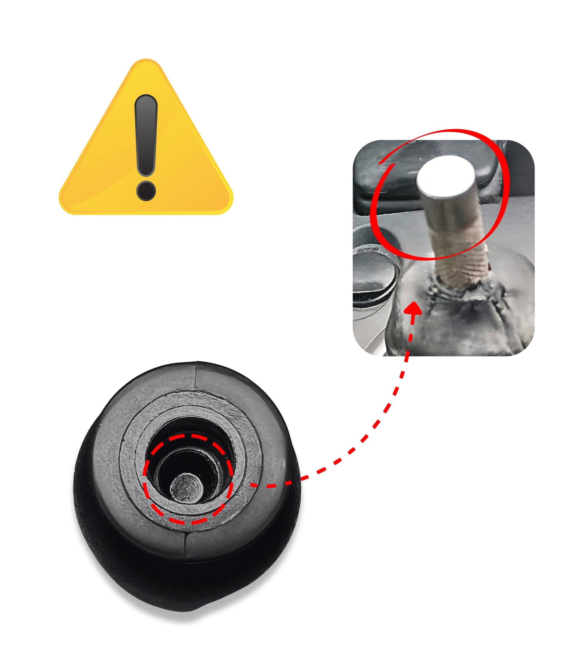Pomello Leva Cambio Manuale 5 Marce Compatibile con Suzuki Swift SX4 Alto S-Cross – Forma Leva Cambio a O