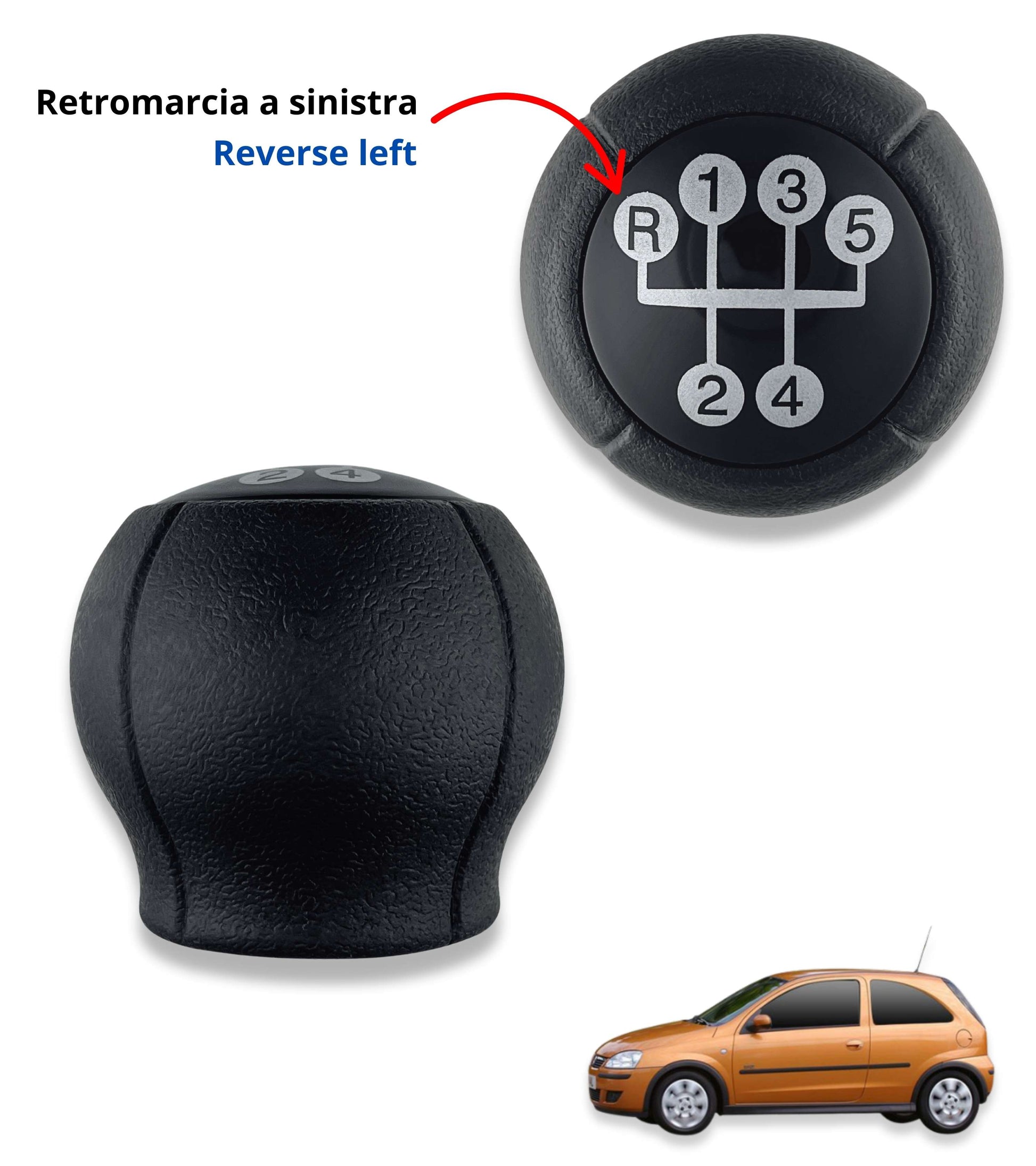 Pomello Leva Cambio 5 Marce Compatibile con Opel Corsa C, Astra G, Meriva A, Zafira A, Tigra B – OEM 55353683 9200972 5738927