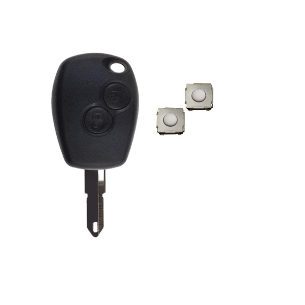 Guscio Telecomando 2 Tasti con Lama Vergine e Micropulsanti, Compatibile con Dacia Duster, Logan, Sandero, Express