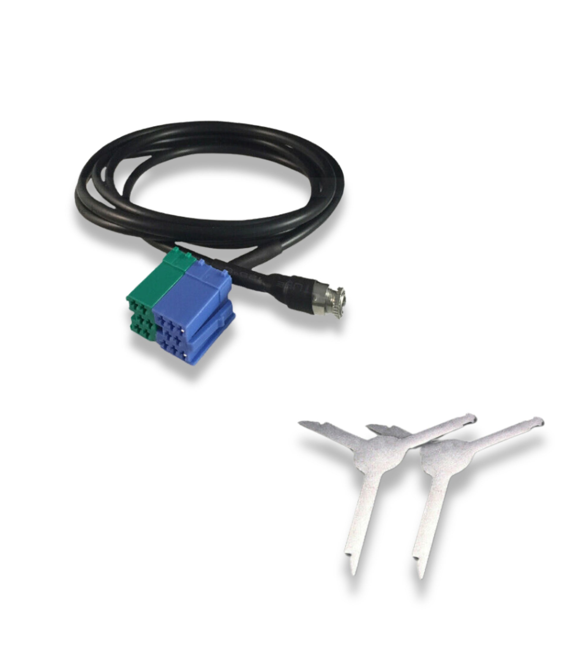 Kit Cavo Aux Jack Femmina Per Fiat Bravo + Cavo Nylon Besync (Blu) Ingresso Aux Fiat Bravo Produzione Dal 2007 Radio Visteon Jack Da 3	5Mm 150Cm Per Mp3 Smartphone Iphone