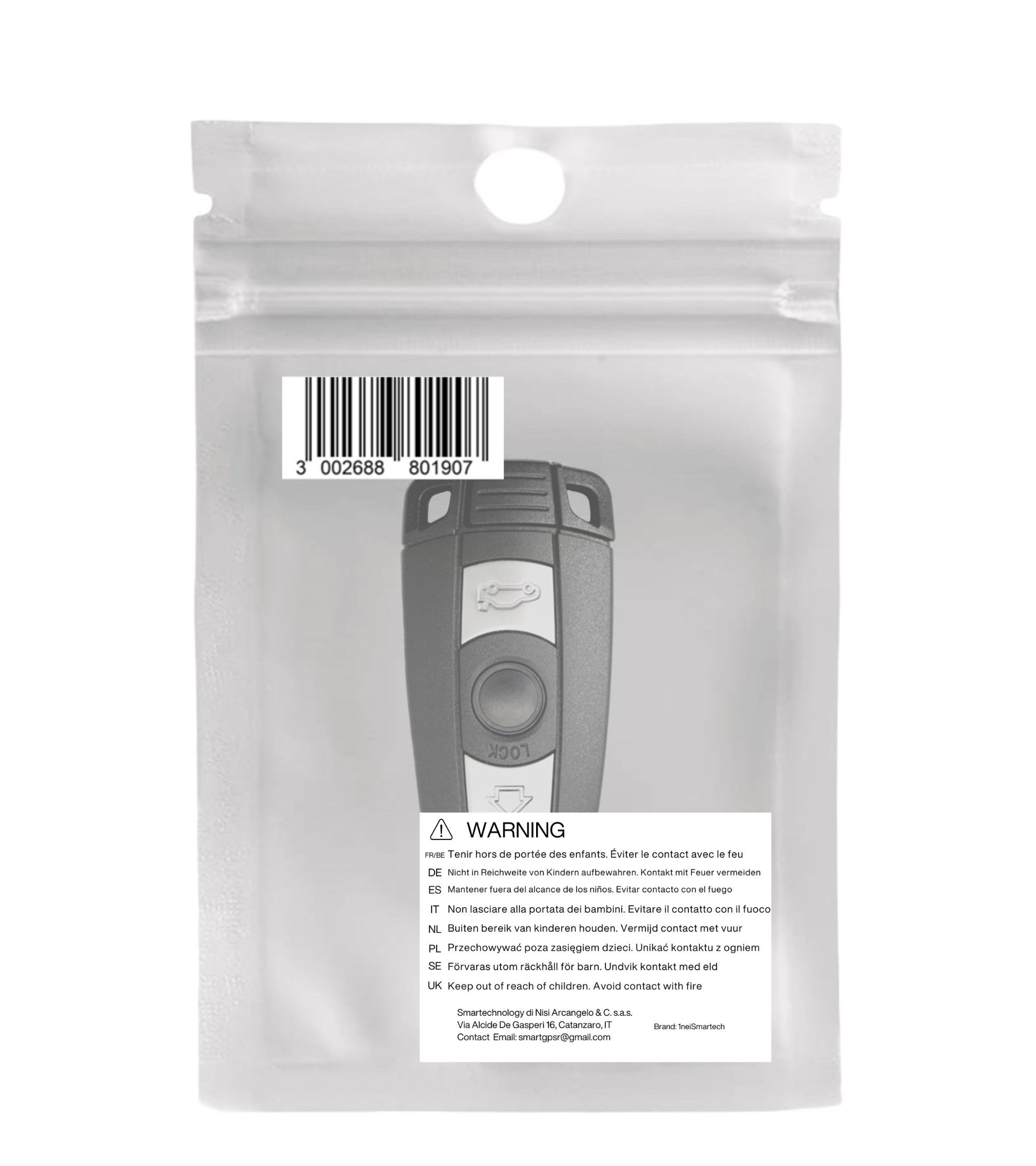 Scocca Guscio e Lama Estraibile per Chiave Telecomando 3 Tasti Compatibile con Bmw Serie 1 3 5 6 7 X5 X6 Z4