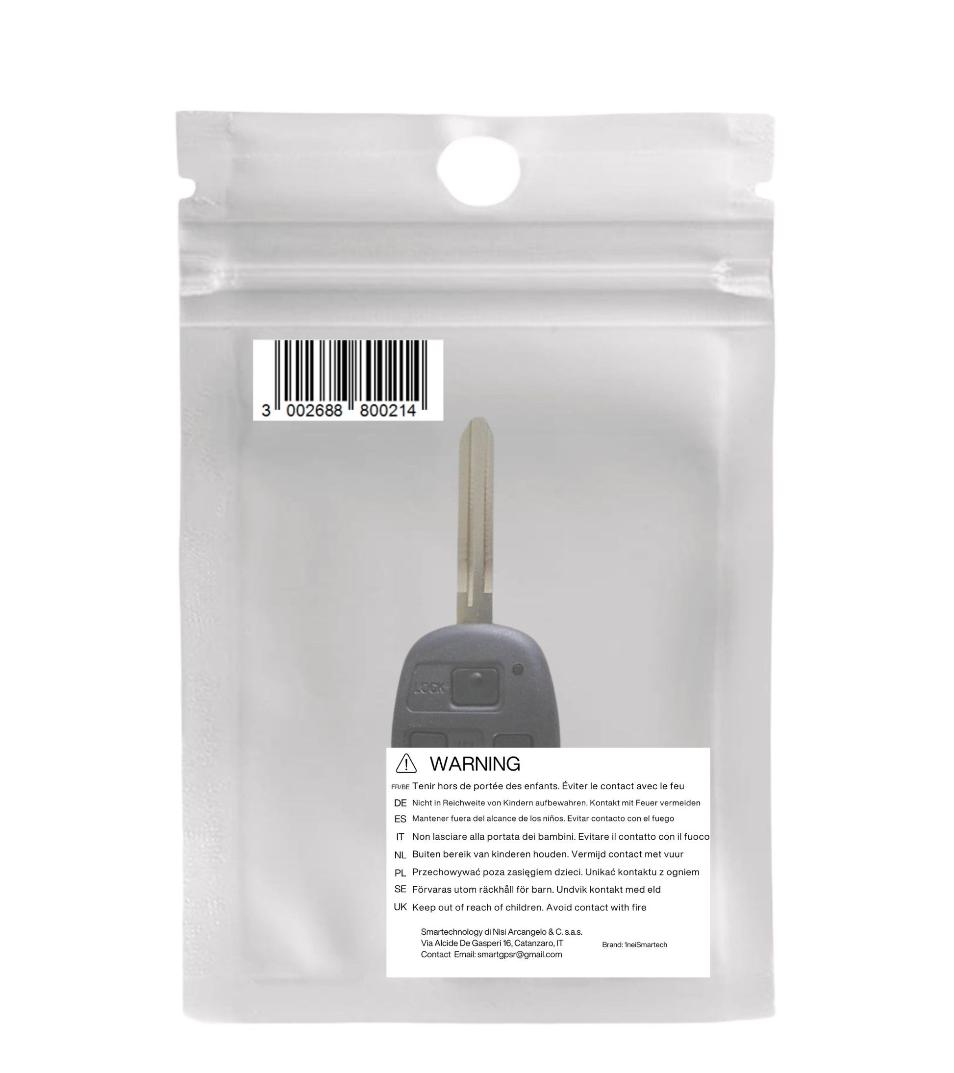 Scocca Guscio e Lama Cover per Chiave Telecomando 3 Tasti Compatibile Toyota Corolla Rav4 Celica Prius