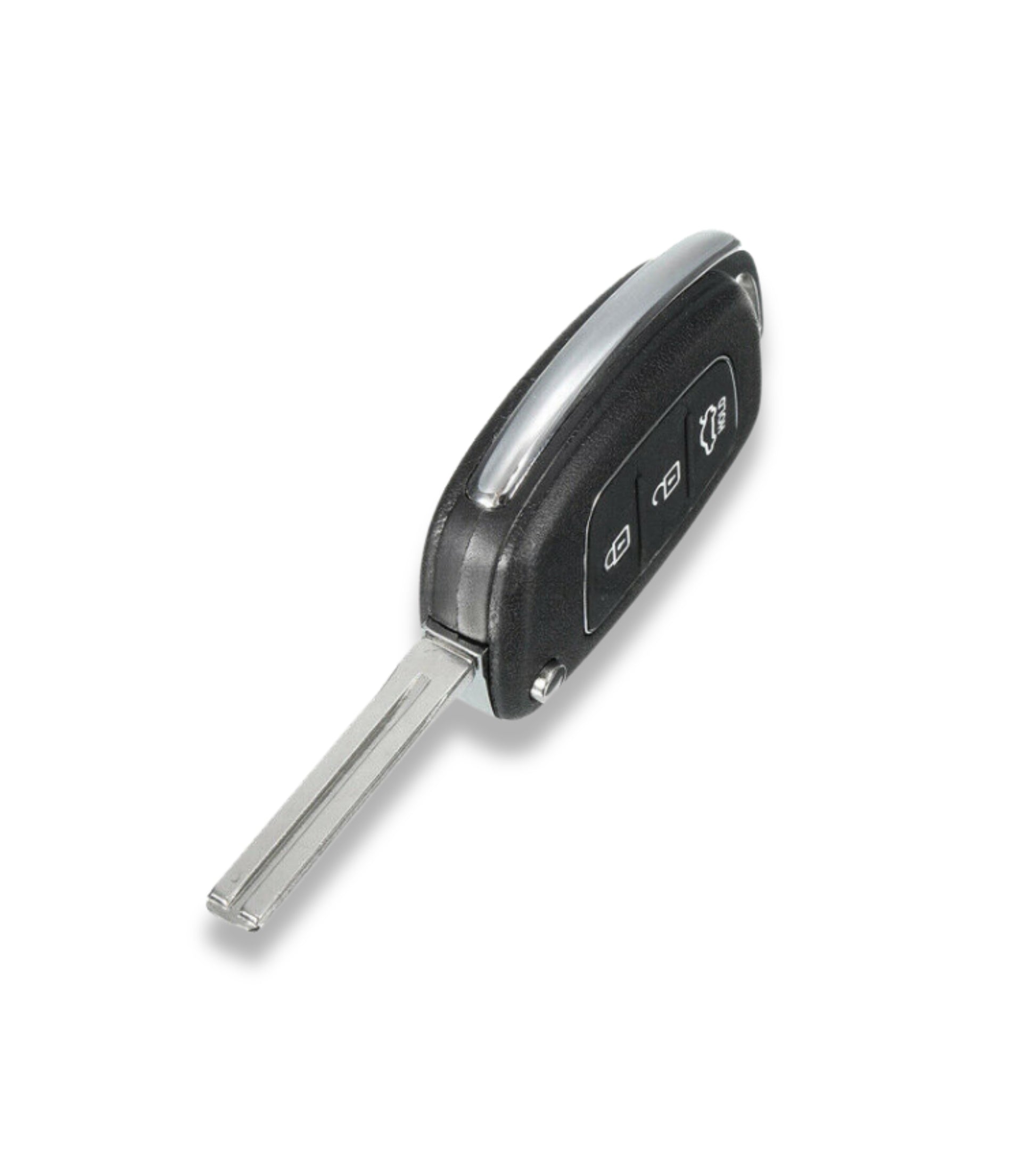 Scocca Guscio e Lama per Chiave Telecomando 3 Tasti Compatibile con Hyundai I20 I30 I40 Ix20 Ix35 Ix45 Ix55 Tucson Santa Fe Elantra Accent Tasto Hold e Slot Batteria