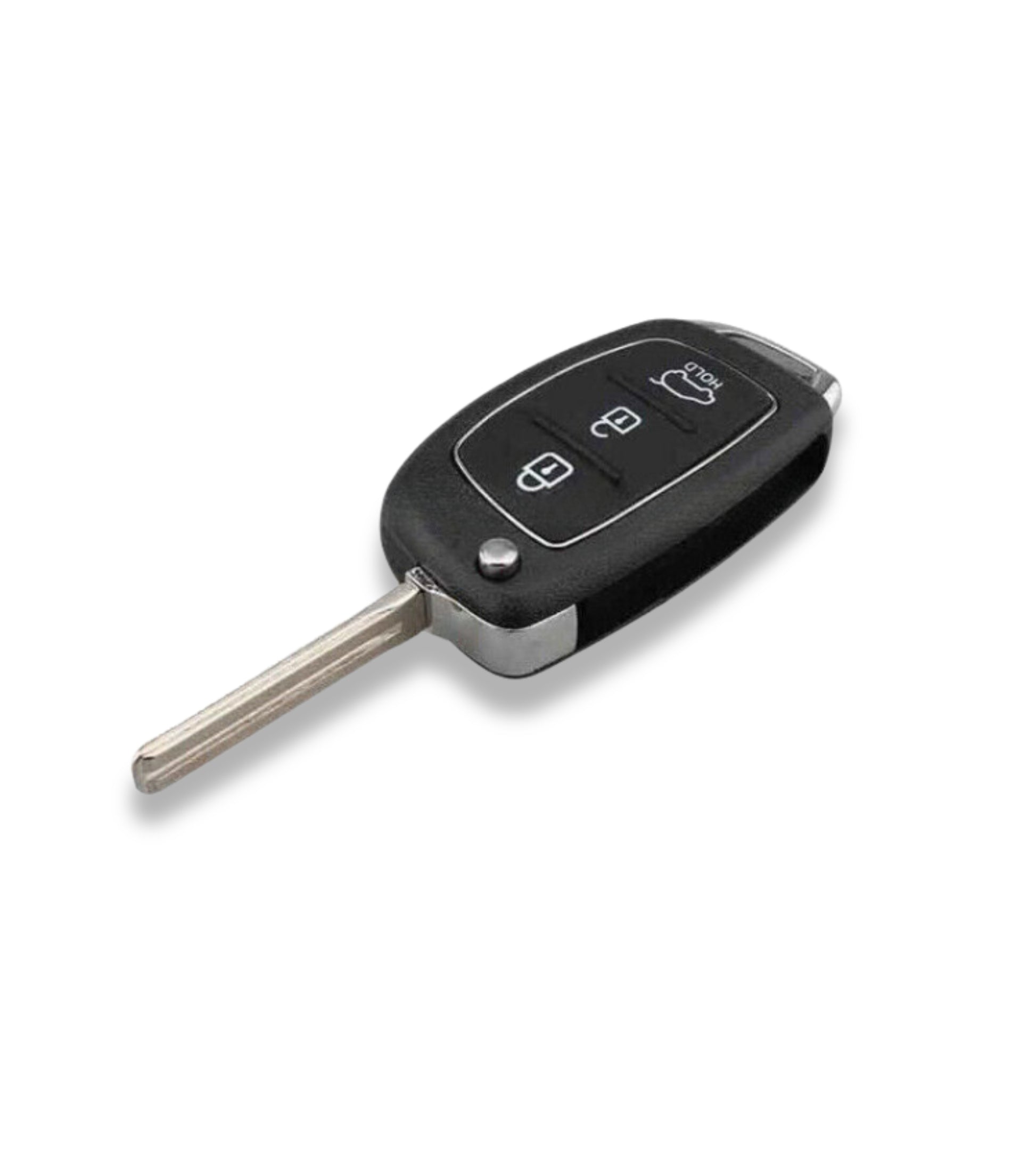 Scocca Guscio e Lama per Chiave Telecomando 3 Tasti Compatibile con Hyundai I20 I30 I40 Ix20 Ix35 Ix45 Ix55 Tucson Santa Fe Elantra Accent Tasto Hold e Slot Batteria
