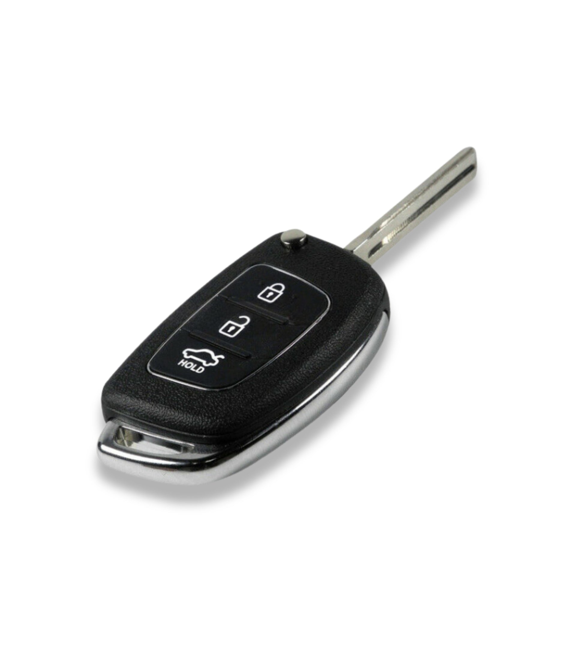 Scocca Guscio e Lama per Chiave Telecomando 3 Tasti Compatibile con Hyundai I20 I30 I40 Ix20 Ix35 Ix45 Ix55 Tucson Santa Fe Elantra Accent Tasto Hold e Slot Batteria