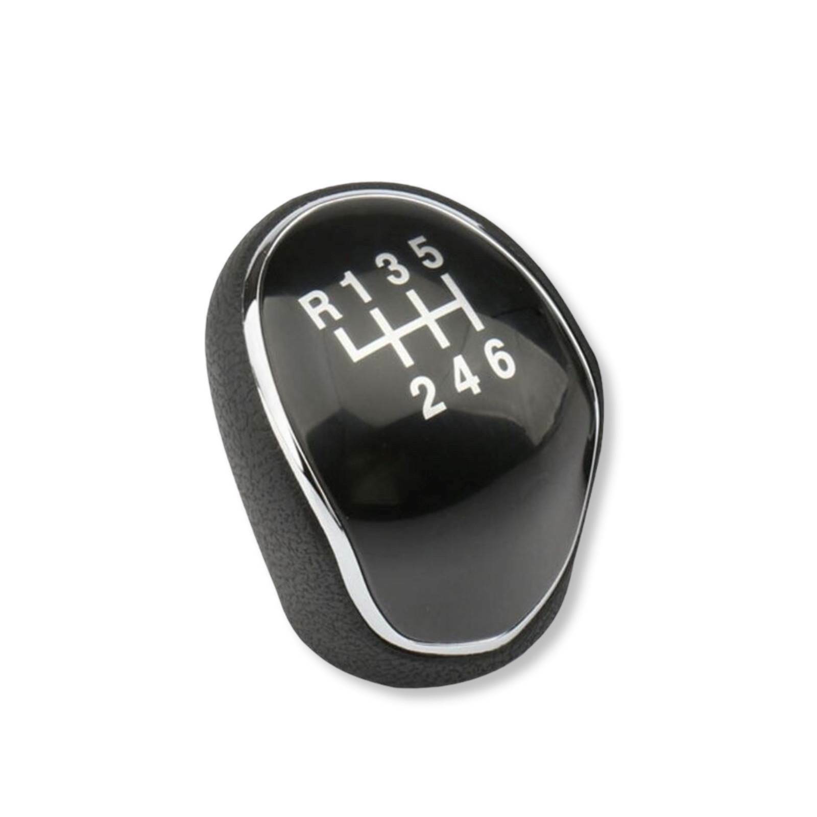 Pomello Leva Cambio Manuale 6 Marce e Retromarcia Compatibile con Ford C Max Focus Kuga con Impugnatura in Materiale Similpelle e Rifiniture Cromate