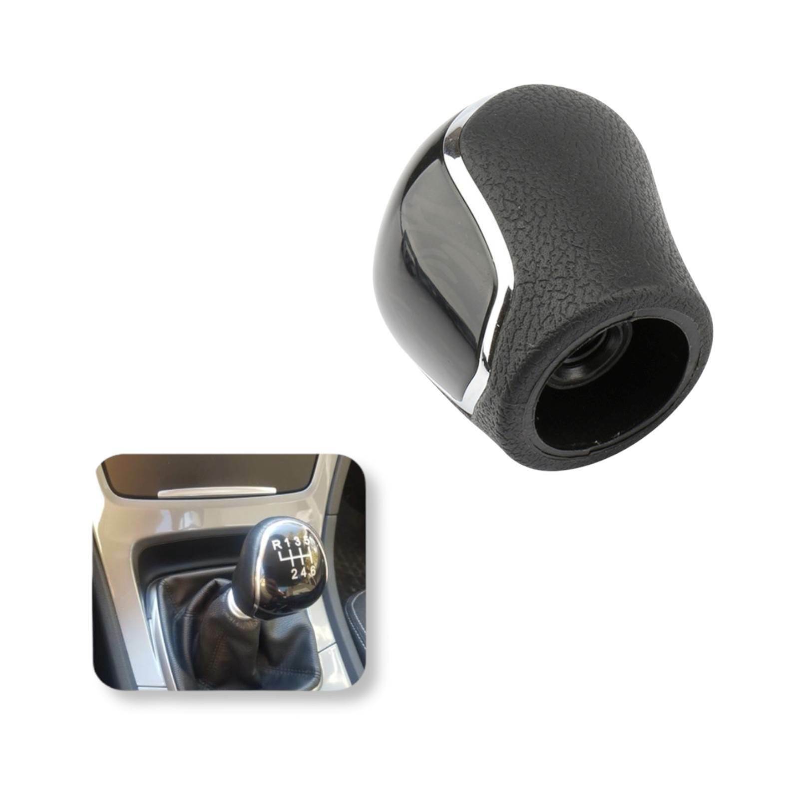Pomello Leva Cambio Manuale 6 Marce e Retromarcia Compatibile con Ford C Max Focus Kuga con Impugnatura in Materiale Similpelle e Rifiniture Cromate