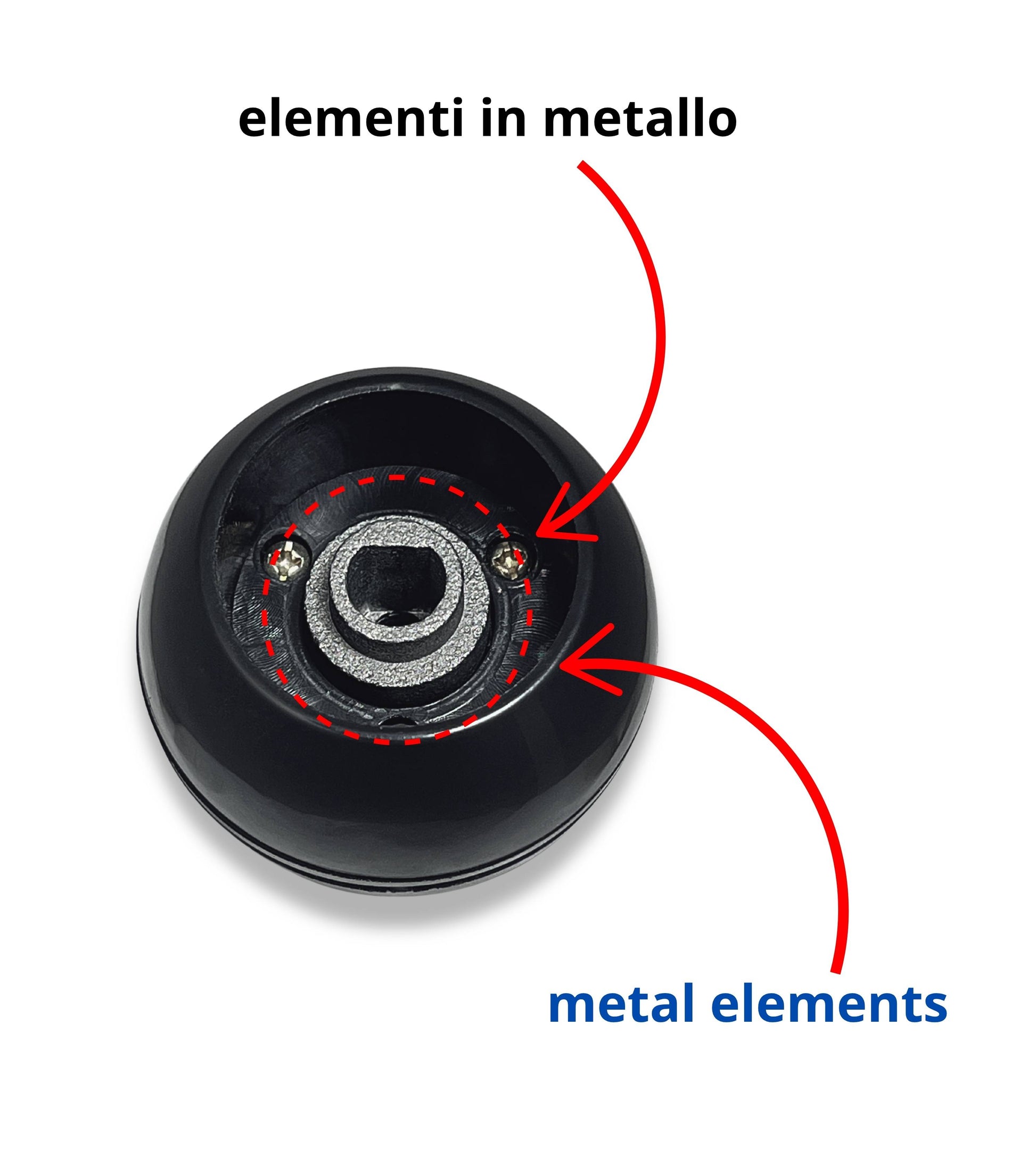 Pomello Leva Cambio 6 Marce Nero Compatibile con Alfa Romeo Giulietta (2010-2020) – Verifica Codici Oem - Retromarcia in Alto a Sinistra