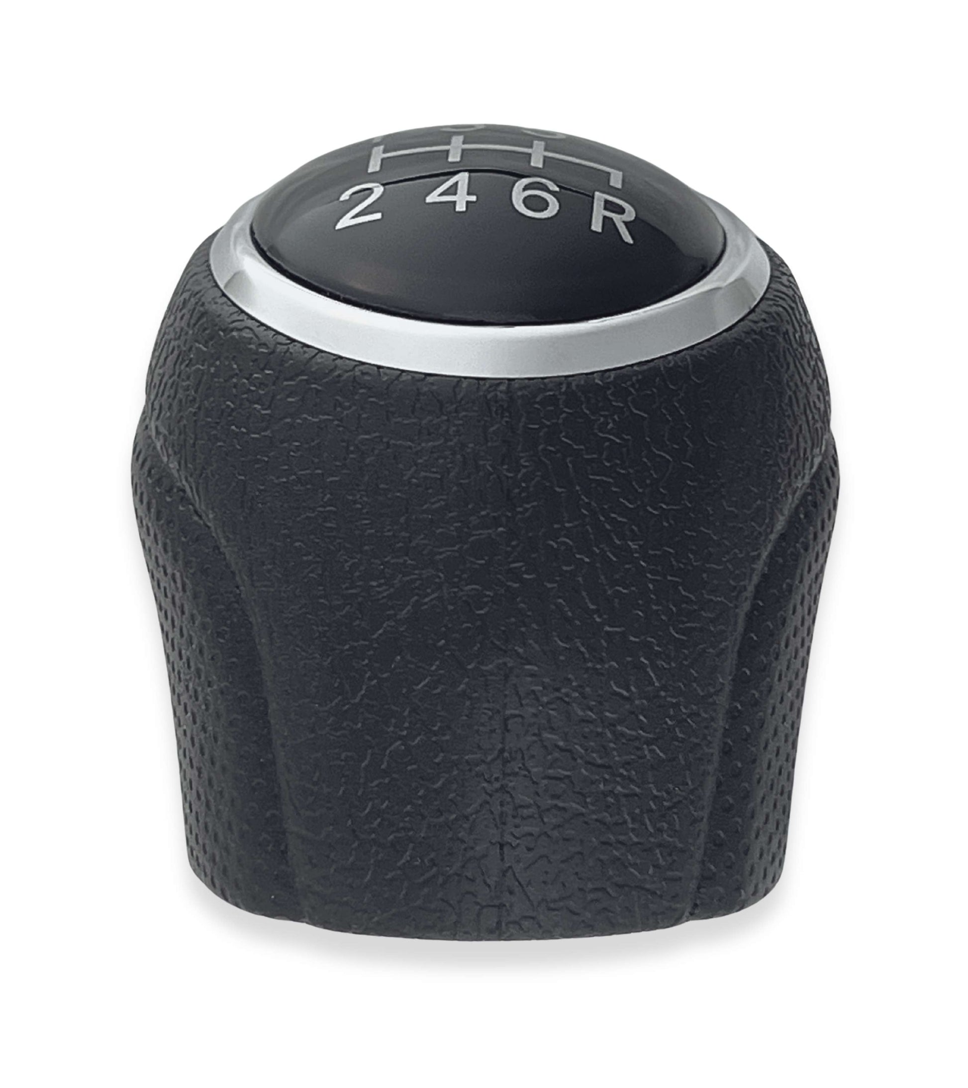 Pomello Leva Cambio 6 Marce Compatibile con Fiat Sedici 2006–2014, Nero con Finiture Argento, Retromarcia a Destra, Filettatura Integrata