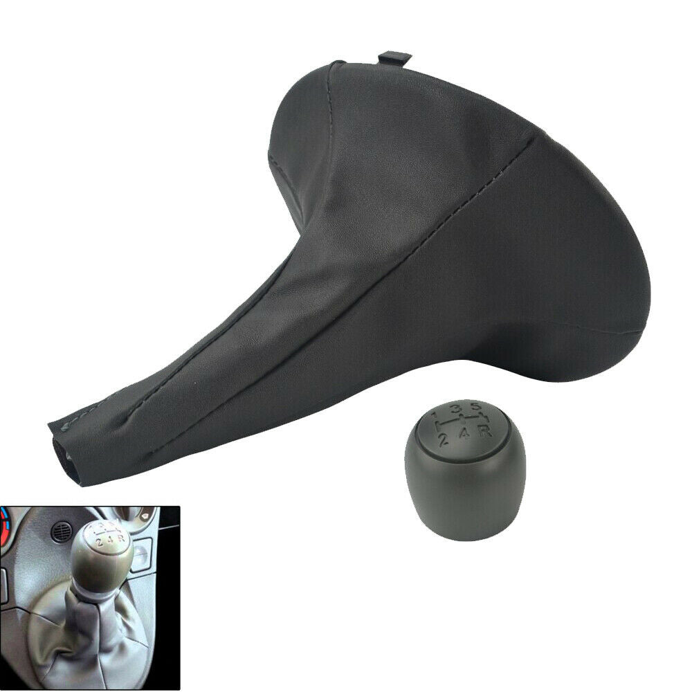 POMELLO CAMBIO 5 MARCE + CUFFIA + ANELLO DI RITENZIONE AUTO FIAT PANDA 500 500C