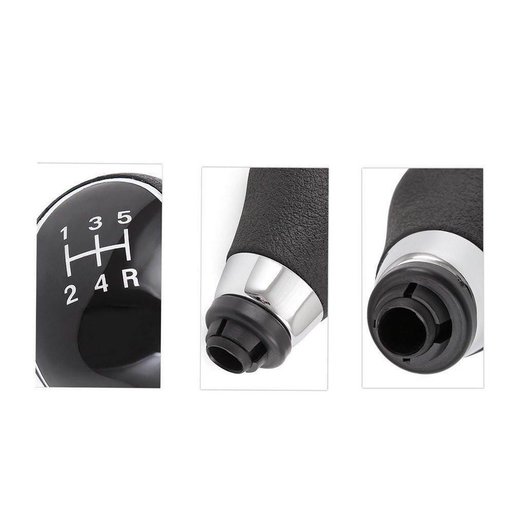 Pomello Leva Cambio Manuale 5 Marce Compatibile con Ford Focus Fiesta Kuga con Rifiniture Chrome e Retromarcia
