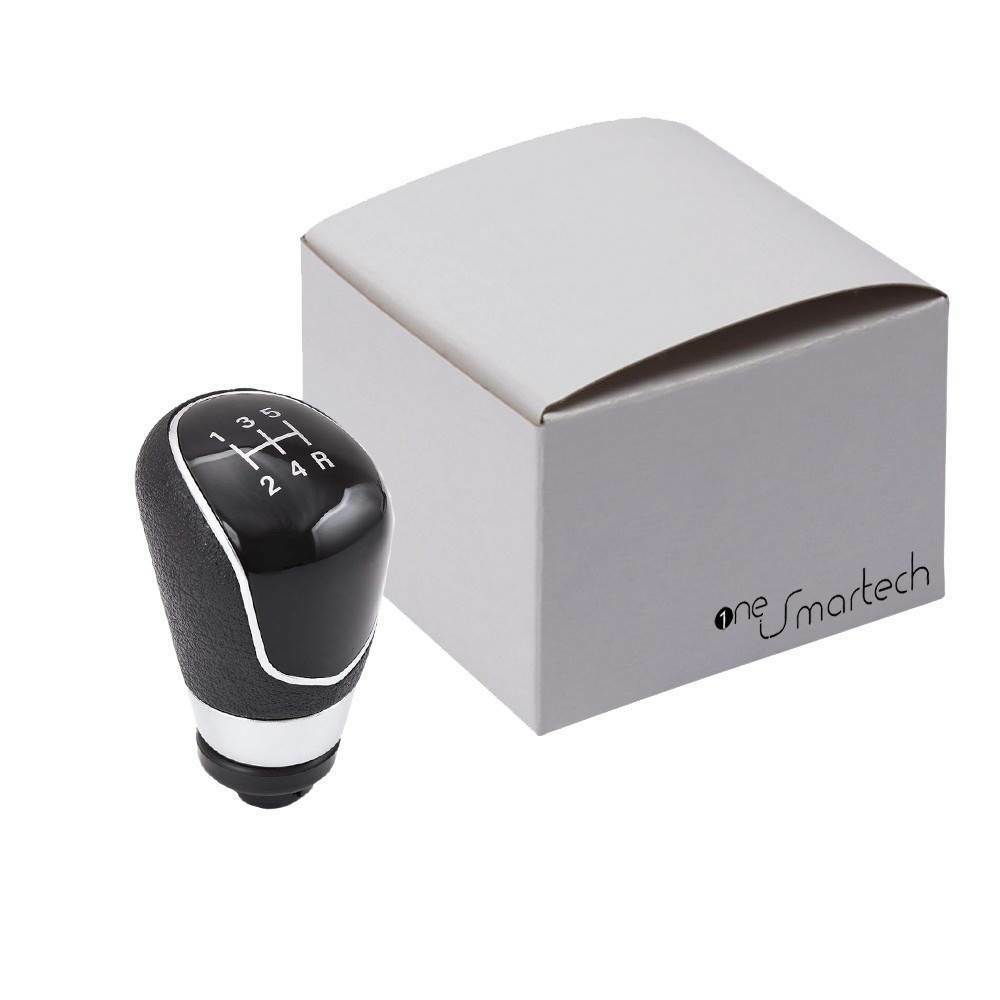 Pomello Leva Cambio Manuale 5 Marce Compatibile con Ford Focus Fiesta Kuga con Rifiniture Chrome e Retromarcia