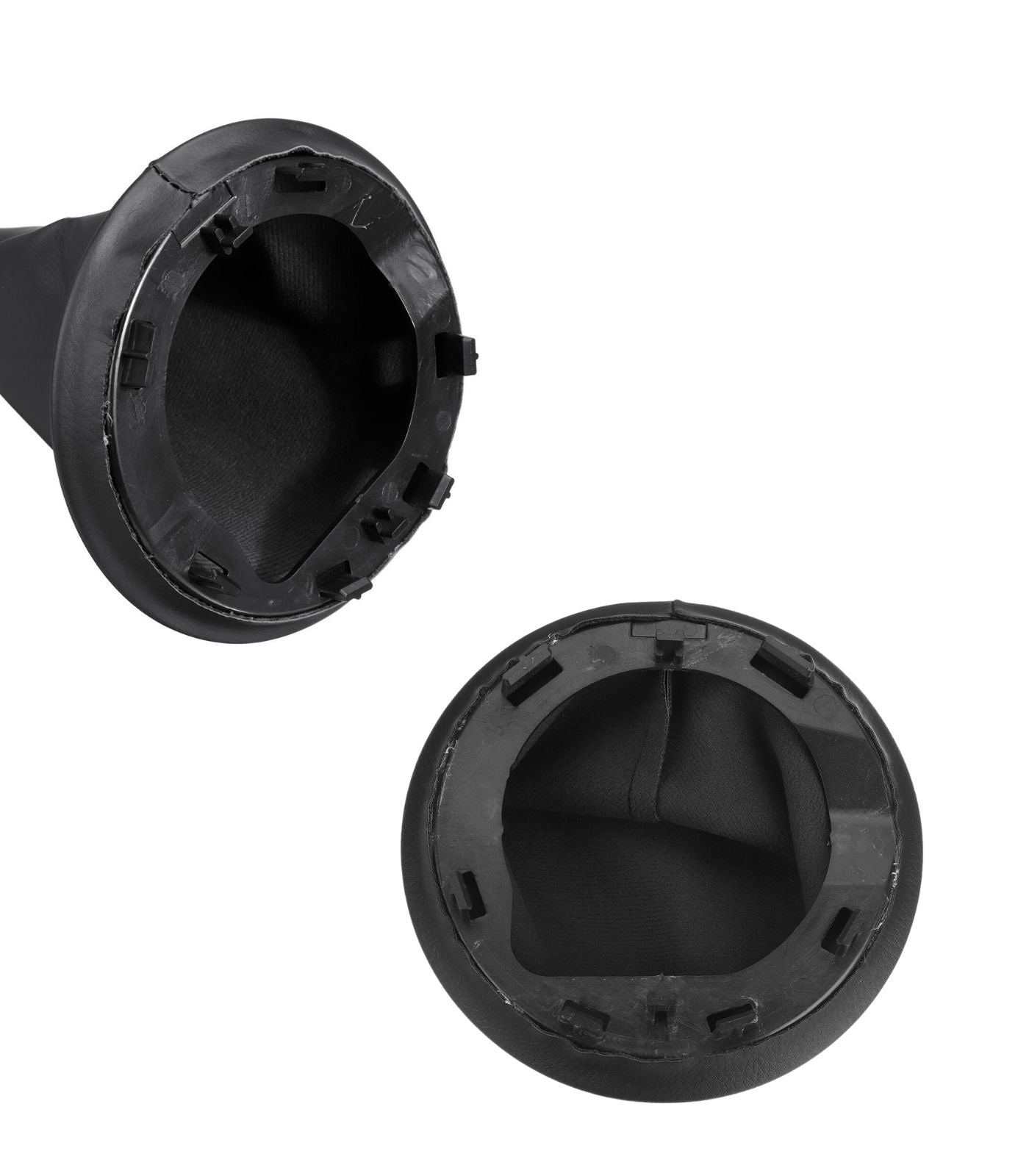 Set Cuffia in Similpelle Nera con Ghiera di Ritenzione per Leva Cambio Compatibile con auto  Citroen Berlingo III dal 2008 Peugeot Partner dal 2008