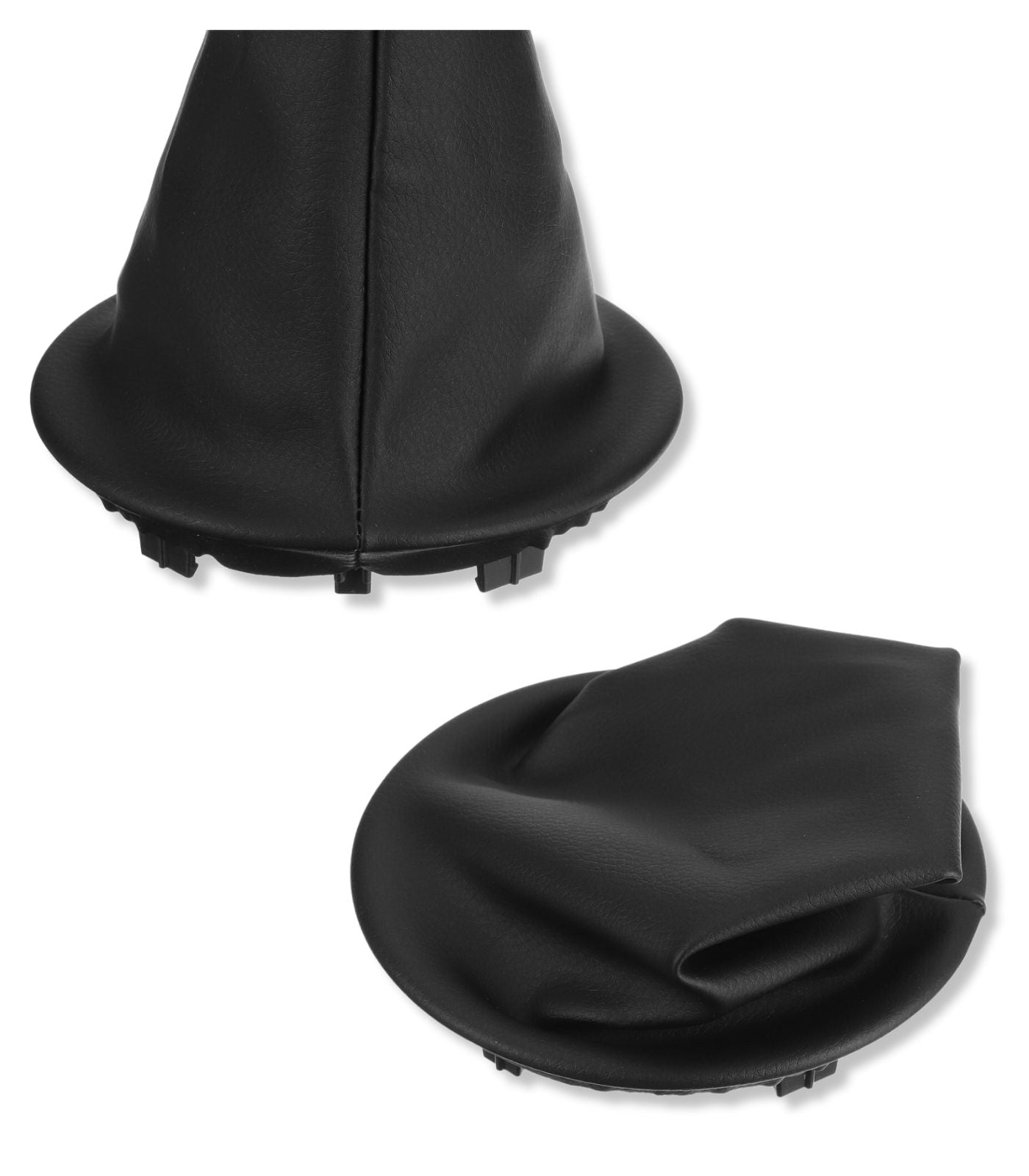 Set Cuffia in Similpelle Nera con Ghiera di Ritenzione per Leva Cambio Compatibile con auto  Citroen Berlingo III dal 2008 Peugeot Partner dal 2008