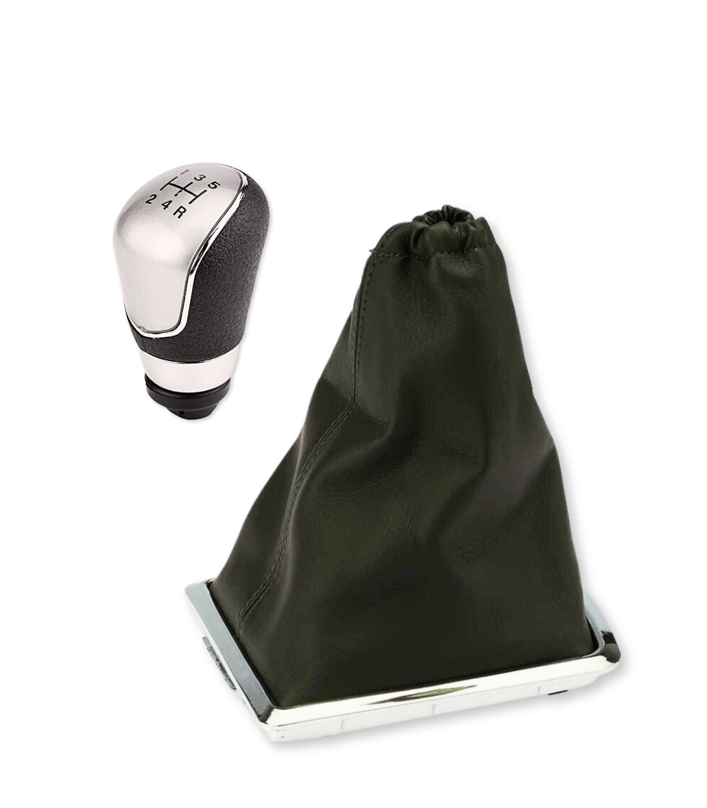 Set Compatibile con Ford Focus MK2 2004-2007 Pomello Cambio Manuale 5 marce e Cuffia small frame