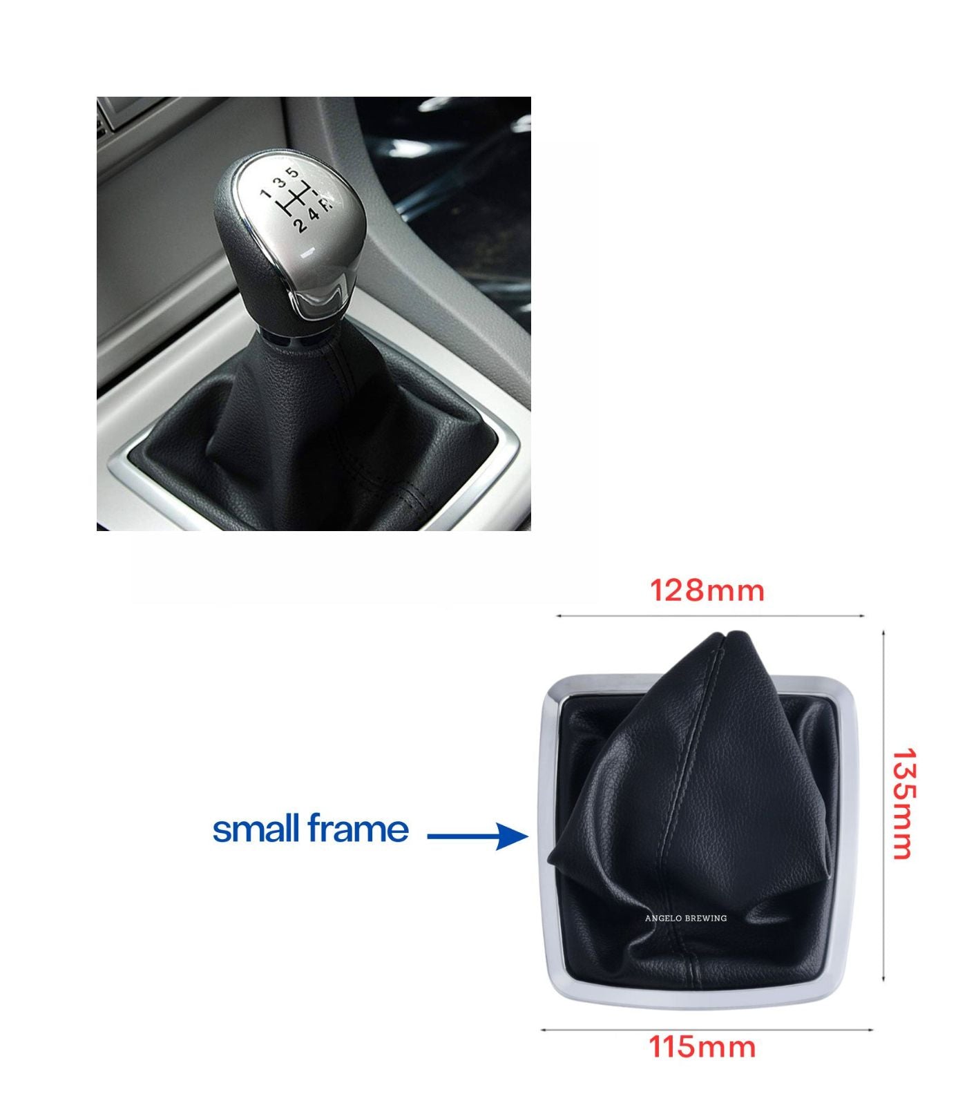 Set Compatibile con Ford Focus MK2 2004-2007 Pomello Cambio Manuale 5 marce e Cuffia small frame