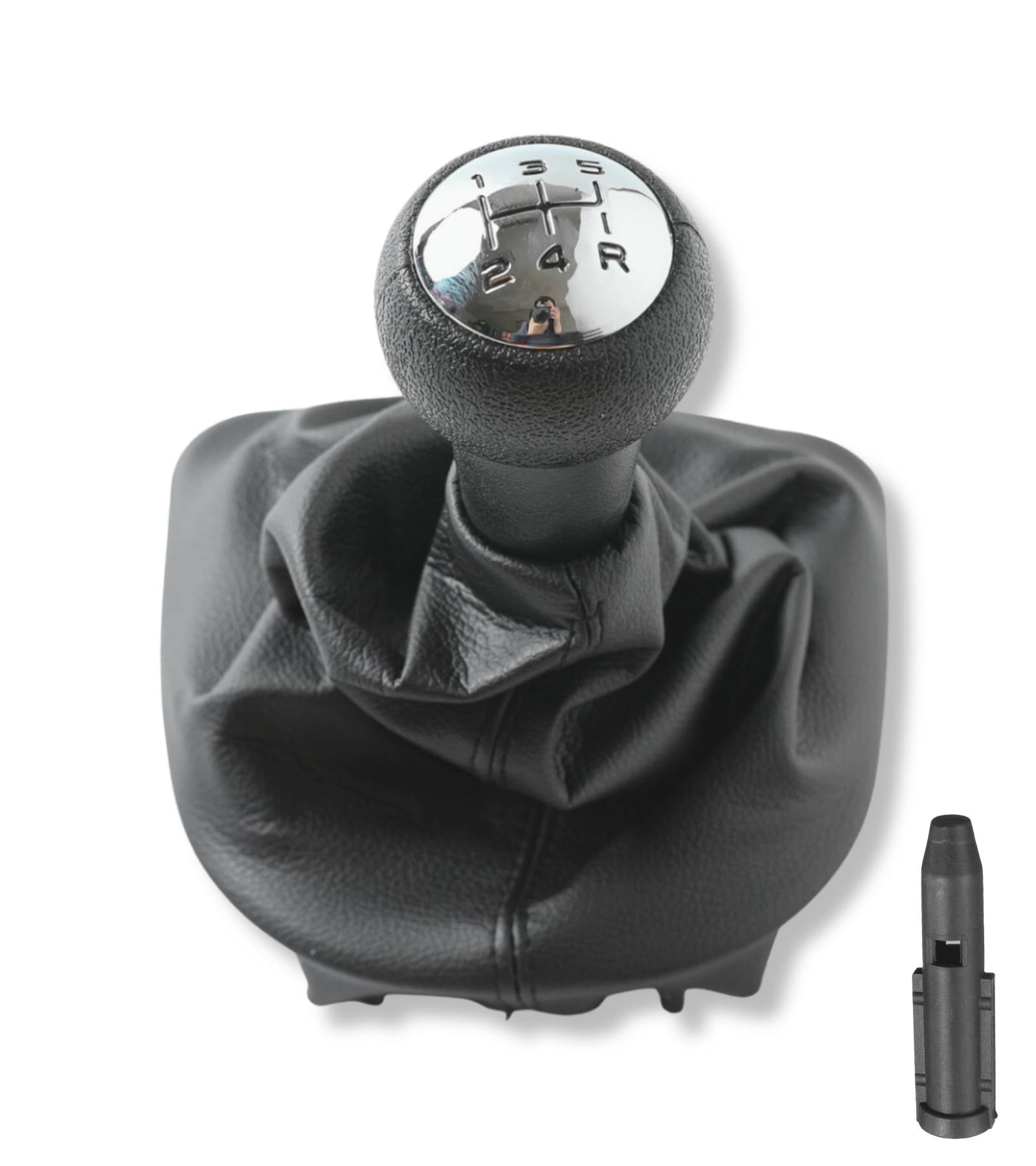 Set Pomello Cuffia Telaio e adattatore Compatibile con Peugeot 207