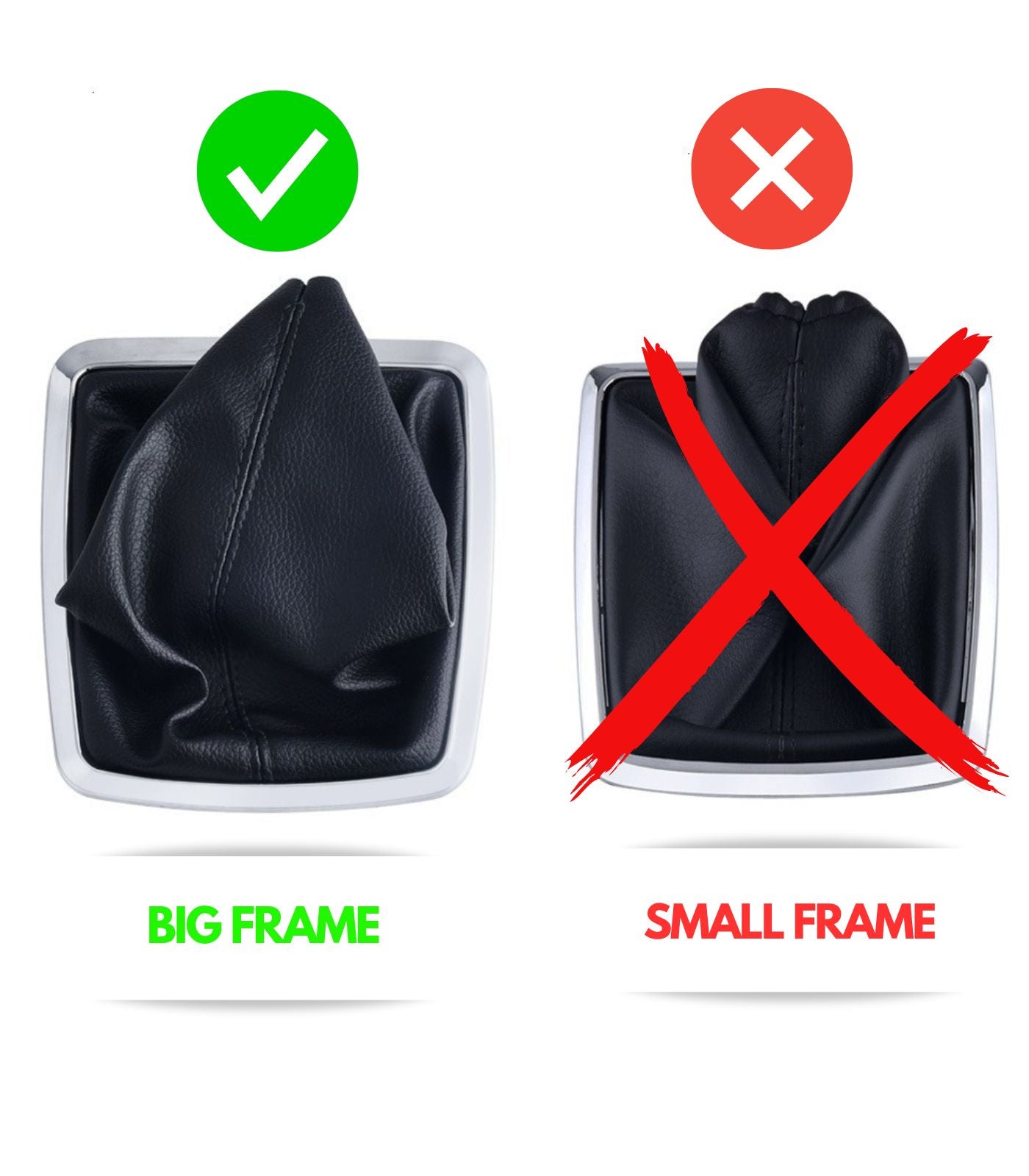 Set Pomello 5 marce e Cuffia per Leva Cambio Compatibile con Ford Focus MK2 MKII 2008-2014 con Cornice Big Frame