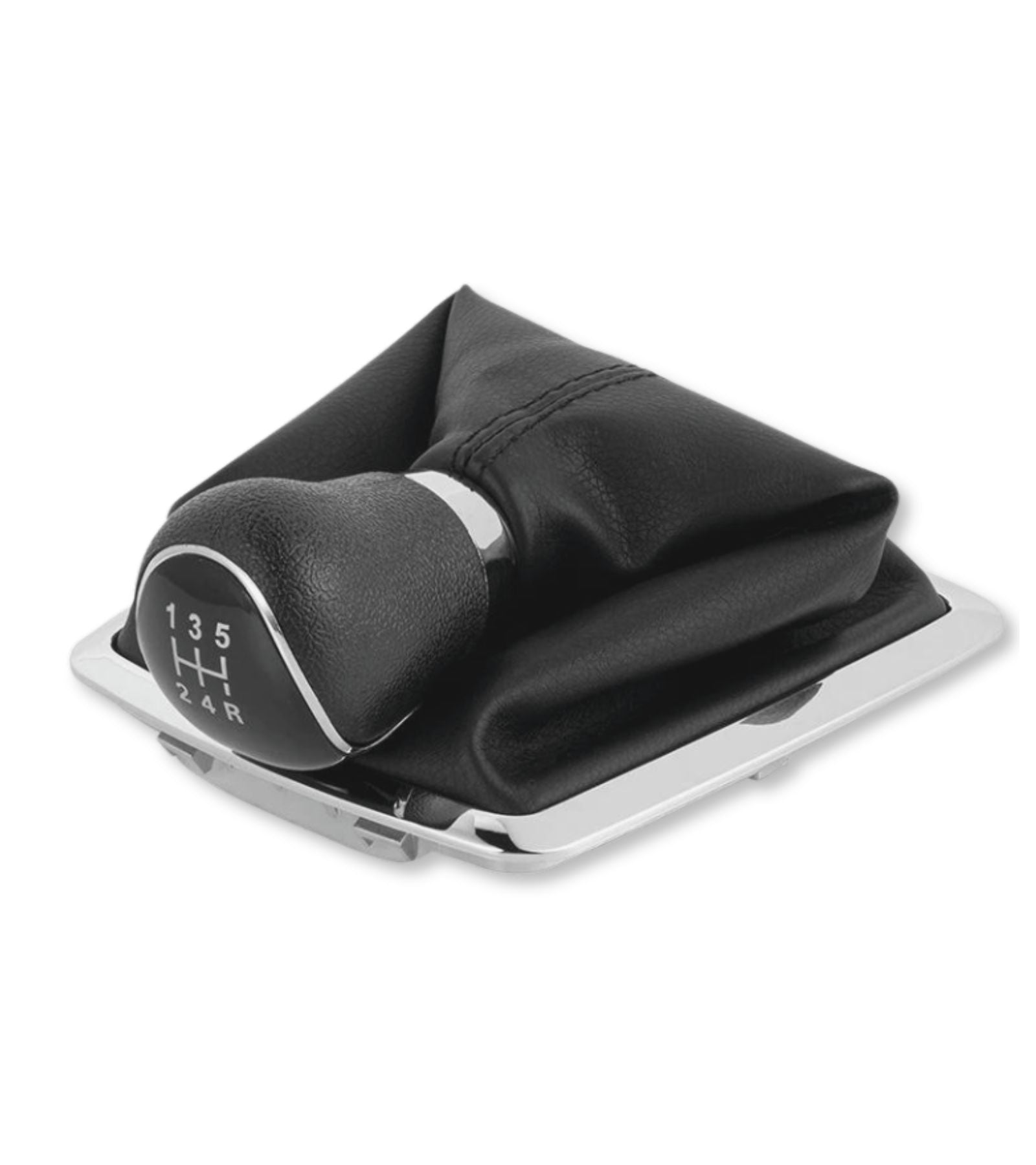 Set Pomello 5 marce e Cuffia per Leva Cambio Compatibile con Ford Focus MK2 MKII 2008-2014 con Cornice Big Frame