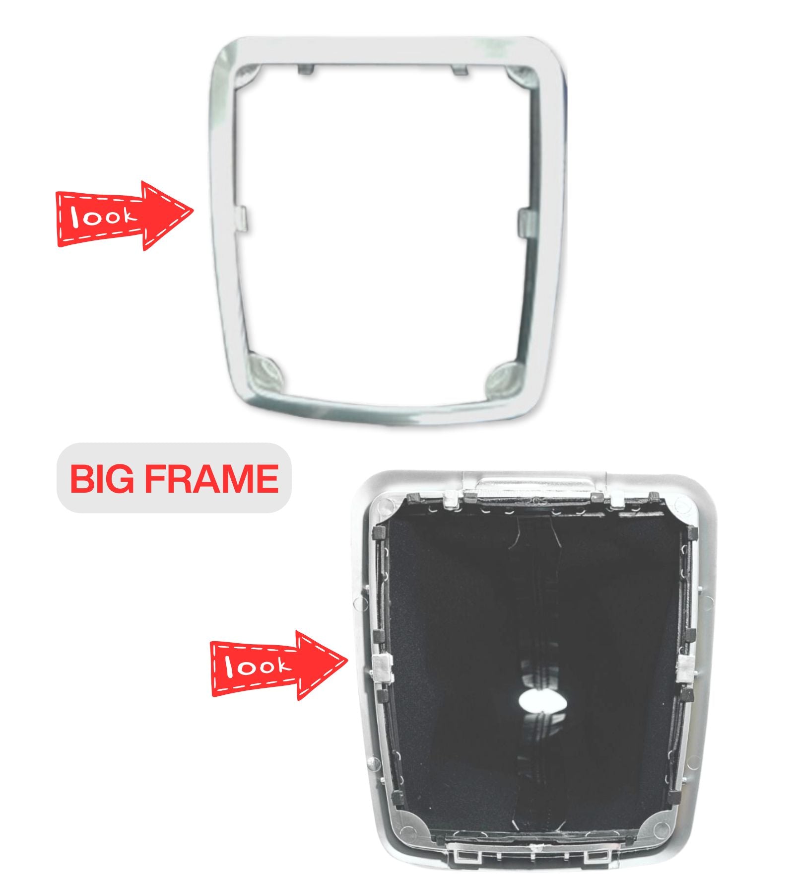 Set Pomello 5 marce e Cuffia per Leva Cambio Compatibile con Ford Focus MK2 MKII 2008-2014 con Cornice Big Frame