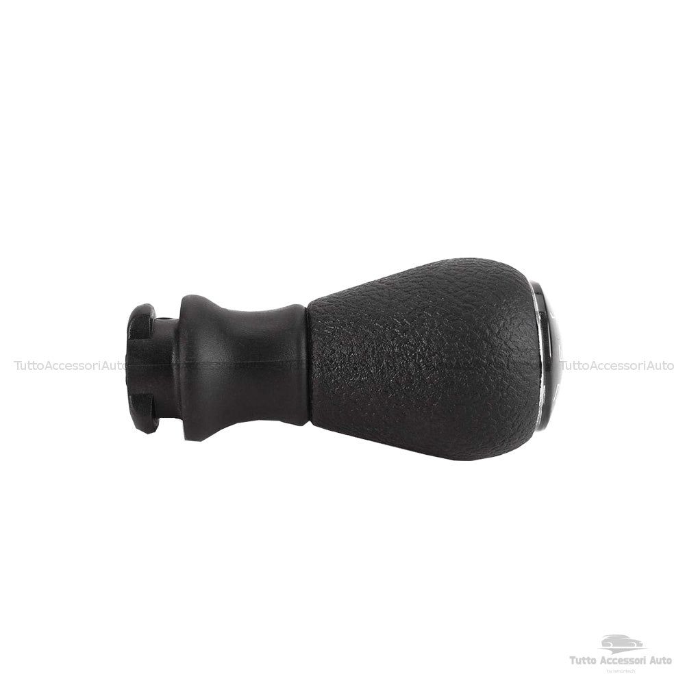 Pomello Leva Cambio Manuale 5 Marce e Retromarcia Ricambio Universale per Autovetture Vari Modelli Colore Nero Rifiniture Chrome