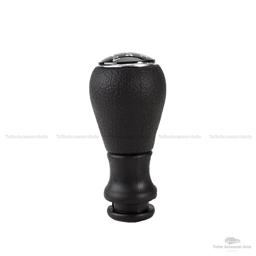 Pomello Leva Cambio Manuale 5 Marce e Retromarcia Ricambio Universale per Autovetture Vari Modelli Colore Nero Rifiniture Chrome