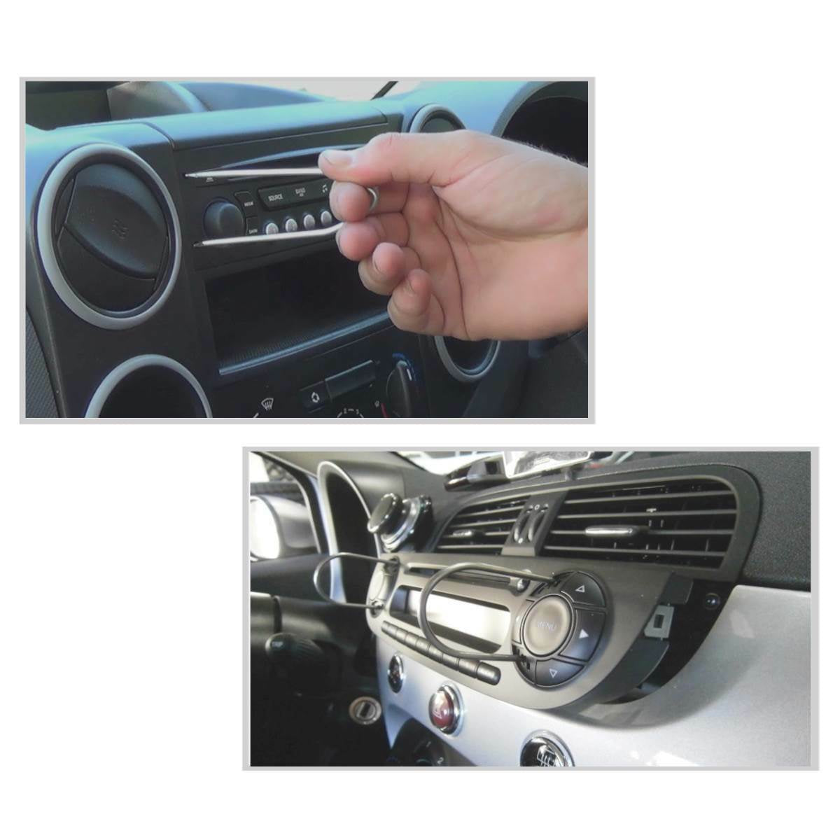 Set 2 Coppie Chiavi Estrazione Kit Universale Chiavette Rimozione Sblocco Radio