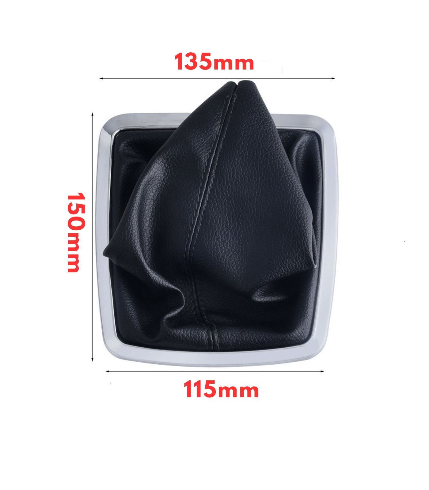 Set Cuffia e Telaio Per Leva Cambio Pomello Compatibile con Ford Focus MK2 MKII 2008-2014 Materiale In Similpelle Colore Nero - Big Frame