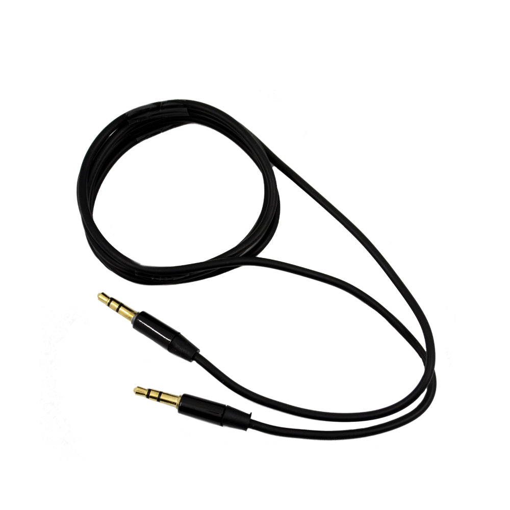 Aux Audio Cable Double Jack Male 3.5mm Rubber Coating Gold-Plated Aluminum Connectors For Smartphone Mp3 Tablet PC Audio Headphones Car Radio TV (Black)