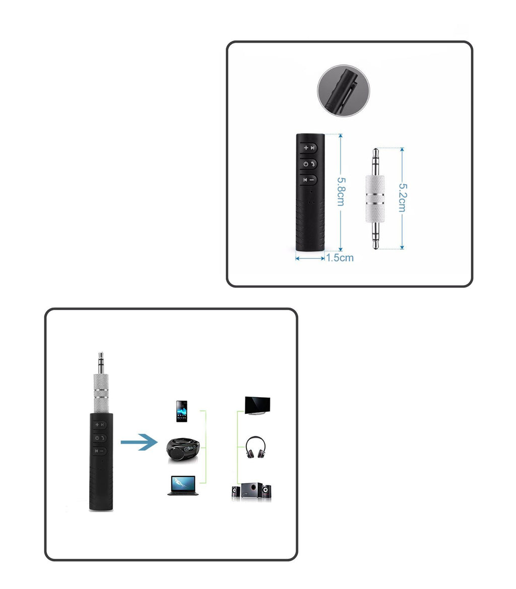 Cavo Aux Femmina per Radio Blaupunkt Compatibile con Fiat Punto 500 Panda + Ricevitore Bluetooth con Microfono Integrato per Vivavoce e Kit Estrazione