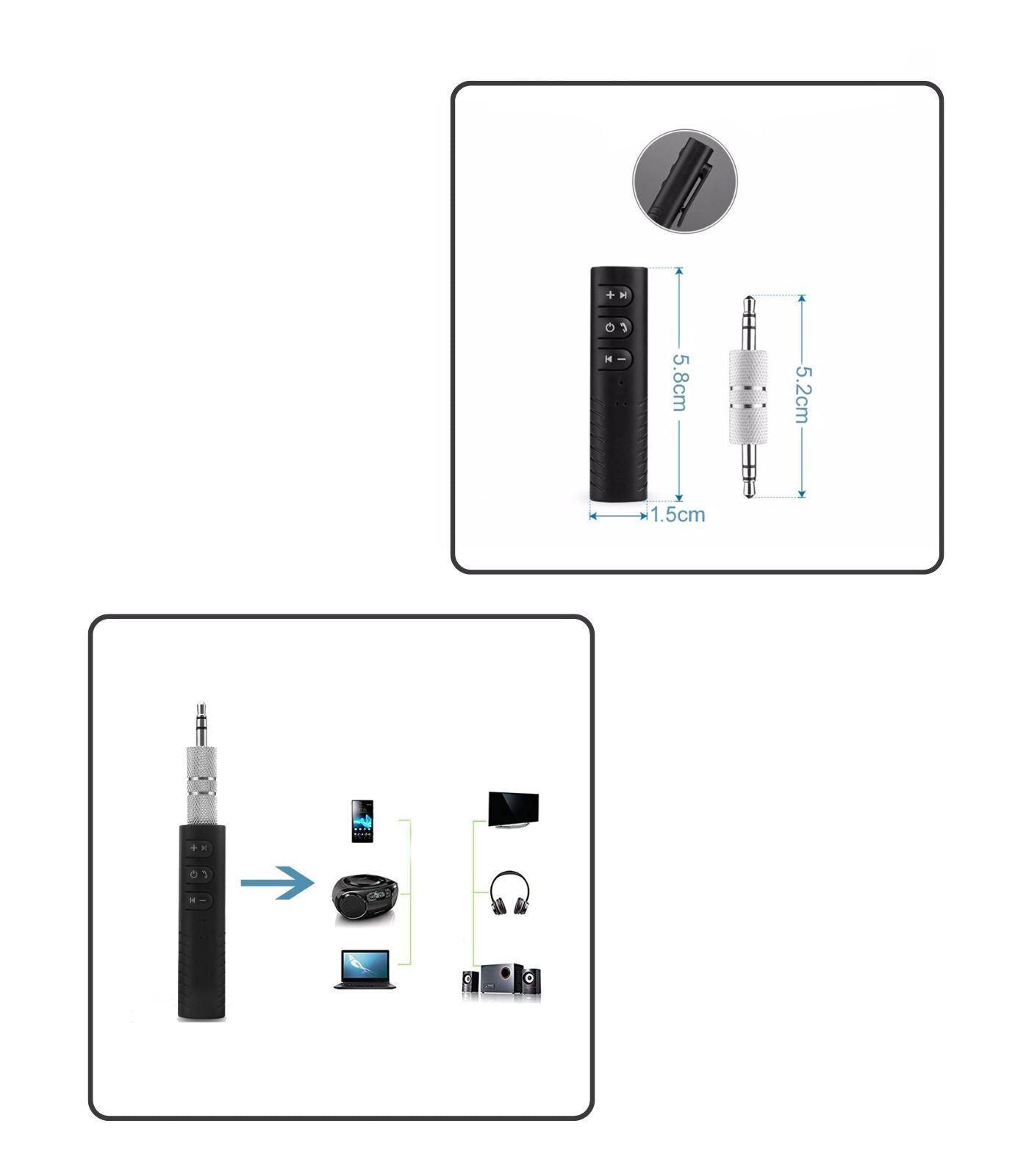 Cavo Aux Femmina per Radio Blaupunkt Compatibile con Fiat Punto 500 Panda + Ricevitore Bluetooth con Microfono Integrato per Vivavoce e Kit Estrazione
