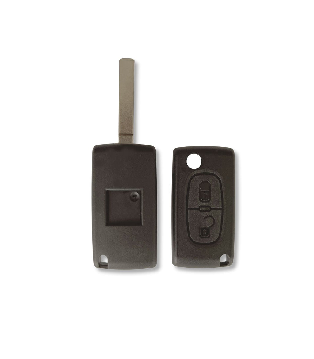 Guscio e Lama per Chiave Telecomando 2 Tasti Compatibile con Citroen C1 C2 C3 C4 C5 Lama V1 Scocca Cover Vano Batteria su Scheda Elettronica CE0523
