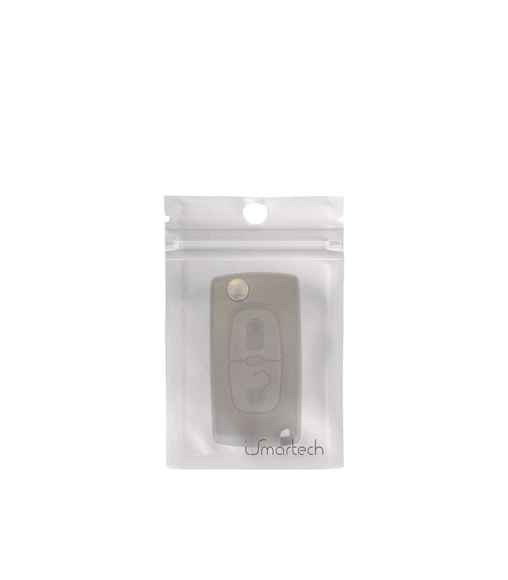 Guscio e Lama per Chiave Telecomando 2 Tasti Compatibile con Citroen C1 C2 C3 C4 C5 Lama V1 Scocca Cover Vano Batteria su Scheda Elettronica CE0523