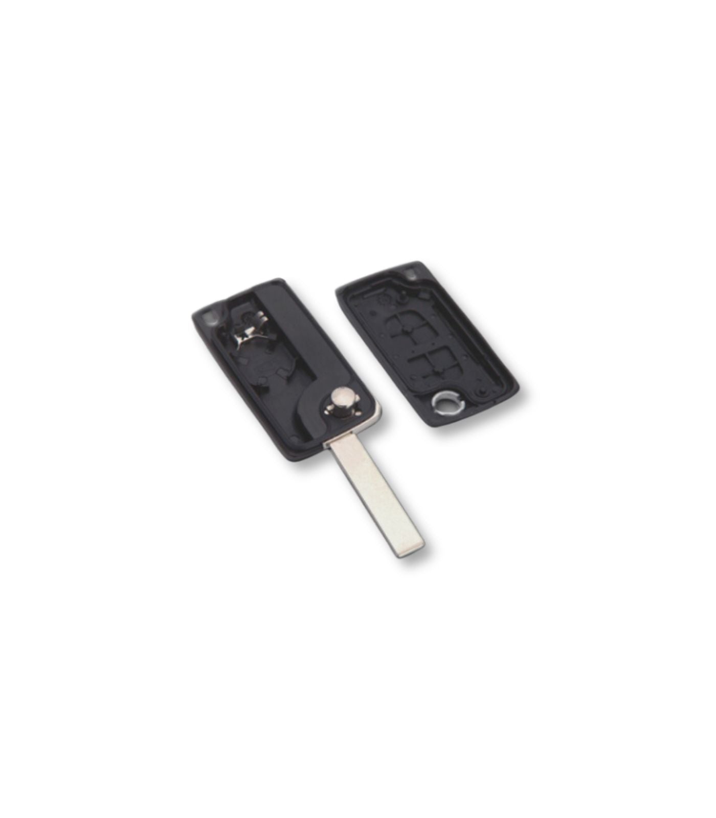 Guscio Scocca Cover e Lama per Chiave Telecomando Auto 2 tasti Compatibile con Peugeot 107 207 307 308 407 408