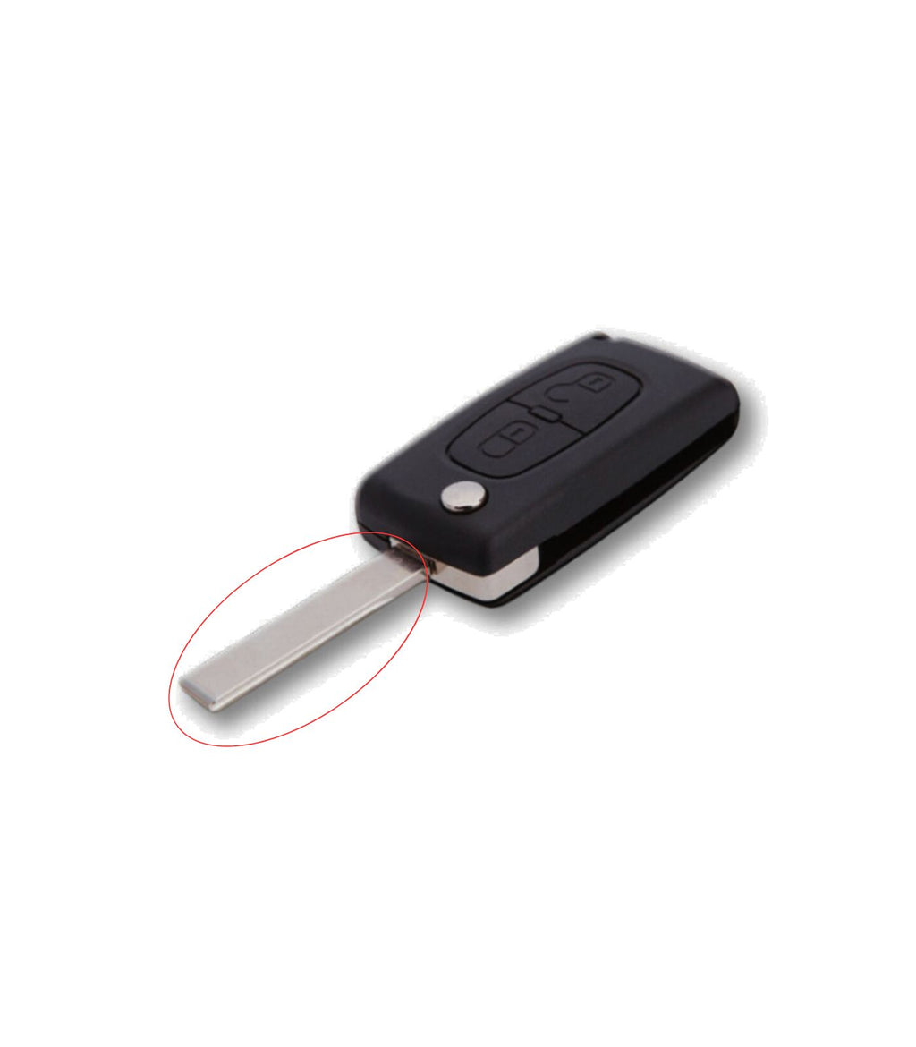 Guscio Scocca Cover e Lama per Chiave Telecomando Auto 2 tasti Compatibile con Peugeot 107 207 307 308 407 408