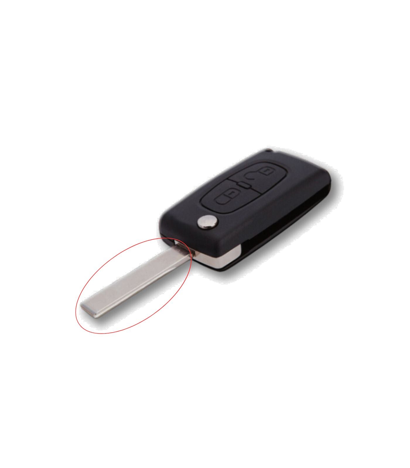 Guscio Scocca Cover e Lama per Chiave Telecomando Auto 2 tasti Compatibile con Peugeot 107 207 307 308 407 408
