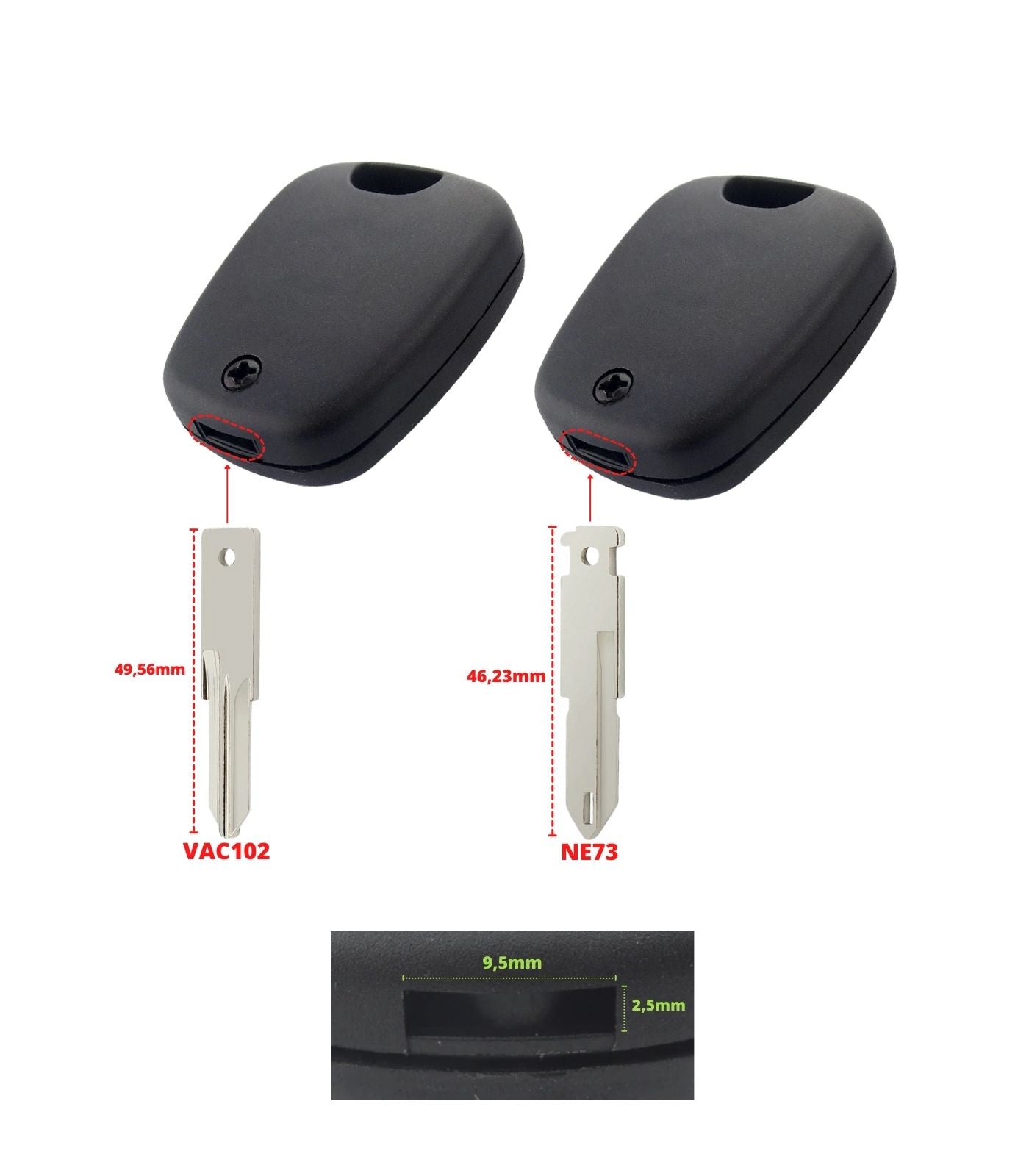Guscio Cover Scocca per Chiave Telecomando 2 Tasti Compatibile con Toyota Aygo Citroen C1 C2 C3 C4 C5 Peugeot 103 107 206
