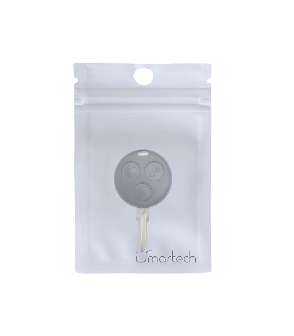 Chiave Guscio Telecomando 3 tasti Compatibile con Smart 450 Fortwo Forfour Frequenza 433 Mhz Chiave Completa di Chip Transponder Lama e Batteria 3V