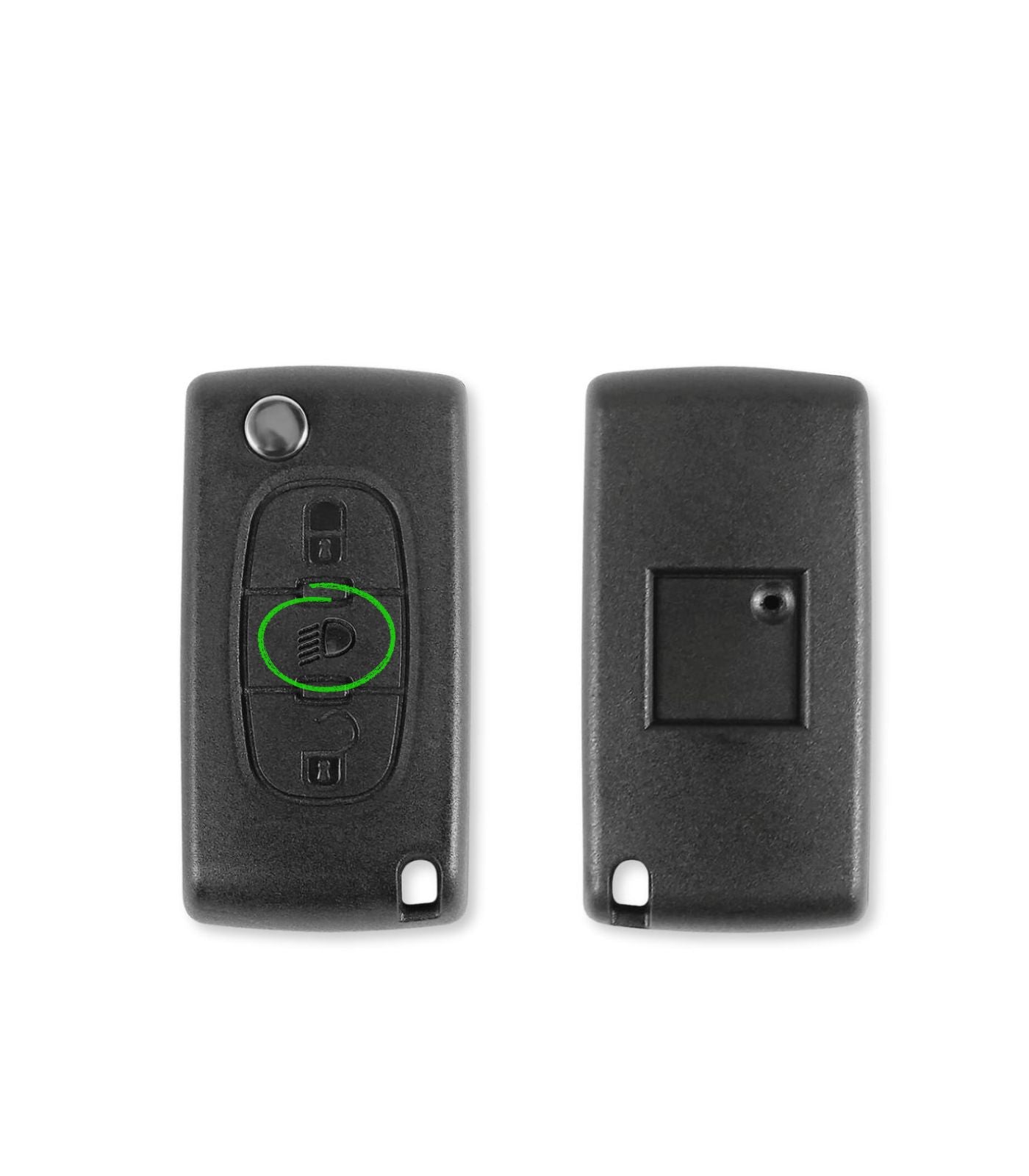 Guscio Lama per Chiave Telecomando 3 Tasti Compatibile con Citroen C2 C3 C4 C5 C6 Xsara Picasso Lama VA2 Vano Batteria CE0523 e Pulsante Faro